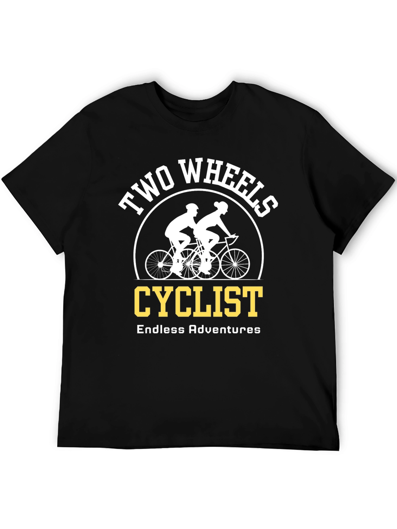 Two Wheels Cyclist T-Shirt - Endless Adventures