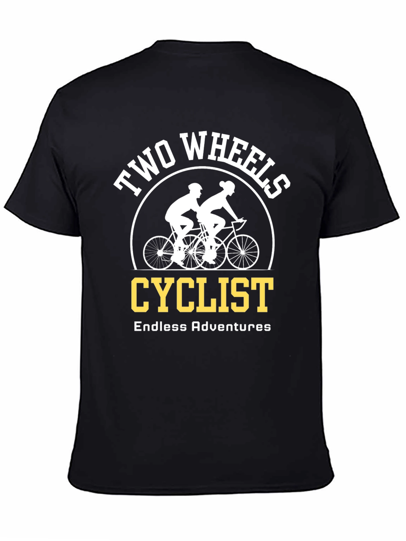 Two Wheels Cyclist T-Shirt - Endless Adventures