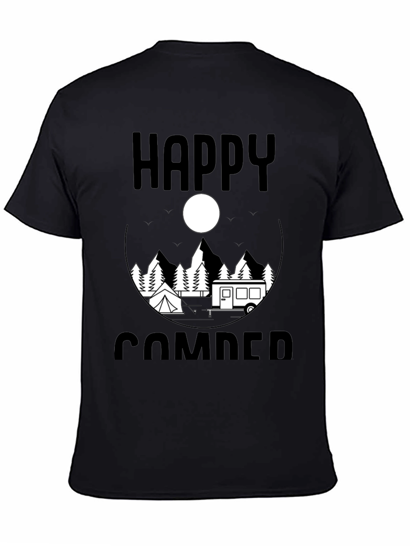 Happy Camper Graphic Tee - Outdoor Adventure Shirt