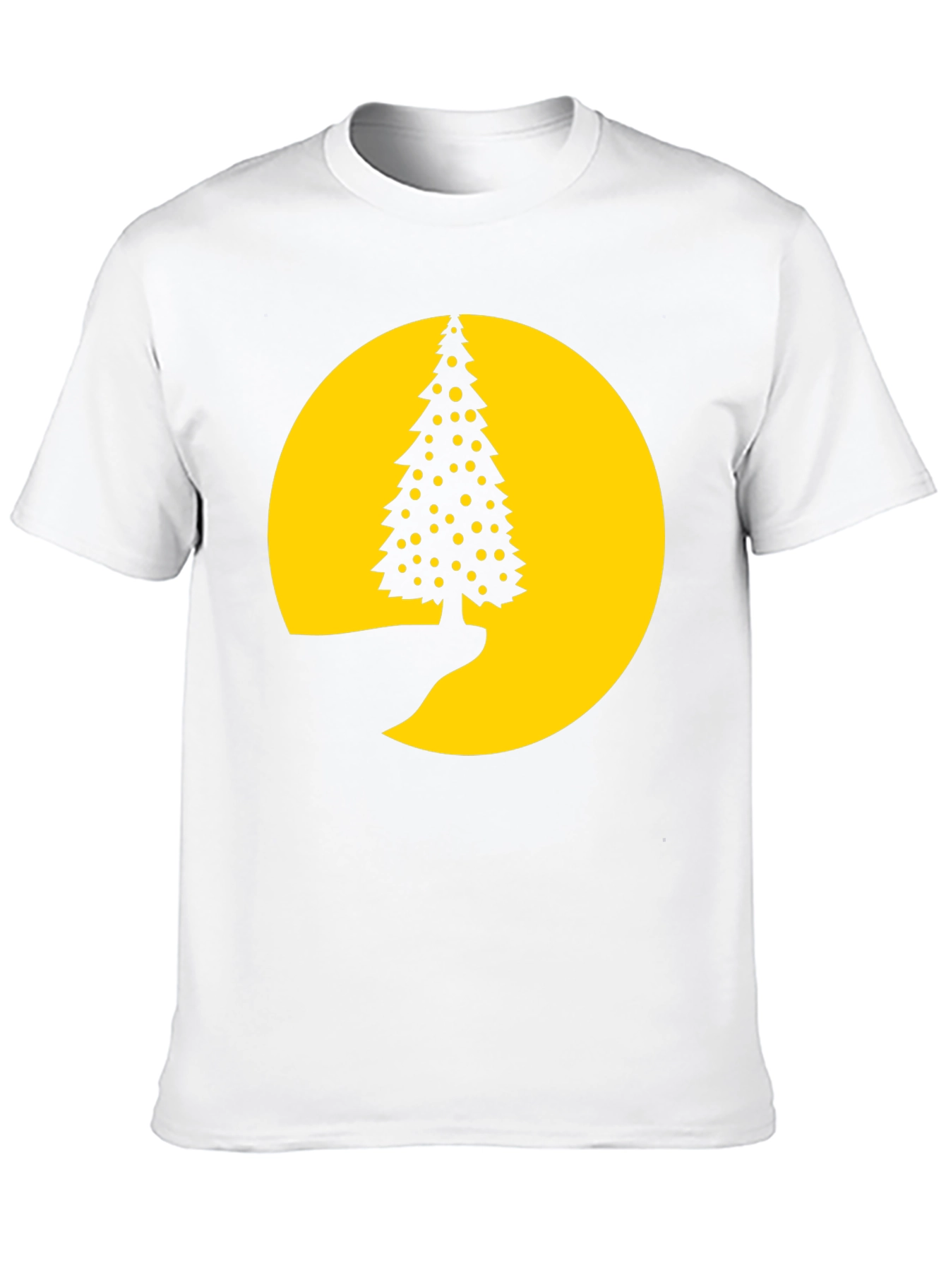 Christmas Tree Moon Graphic Tee - Black