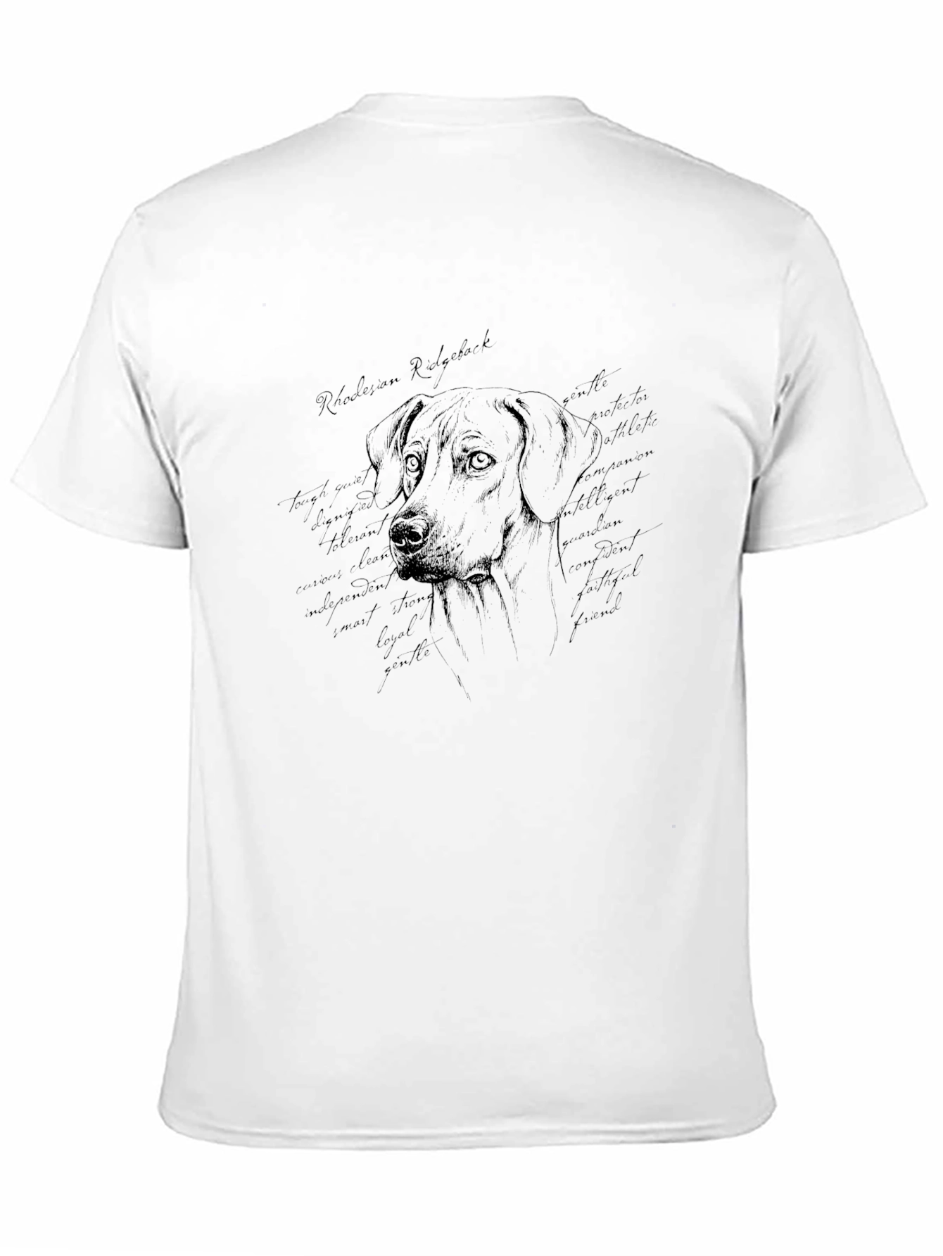 Rhodesian Ridgeback Dog Sketch T-Shirt