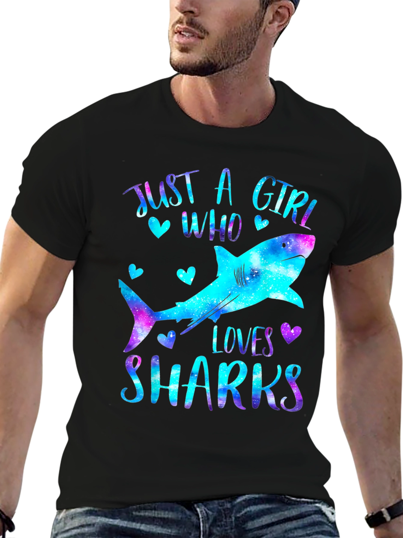 Just A Girl Who Loves Sharks T-Shirt
