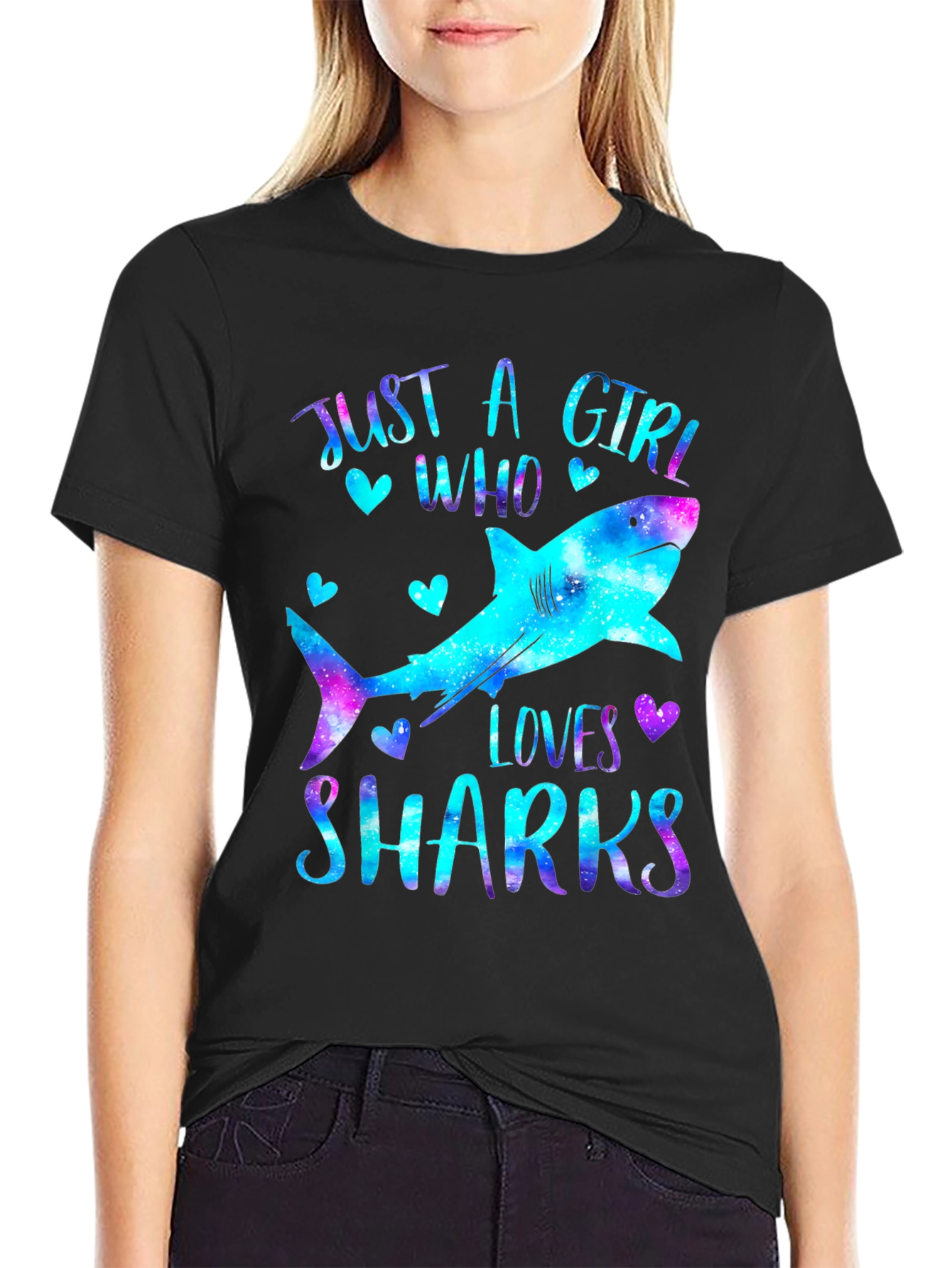 Just A Girl Who Loves Sharks T-Shirt