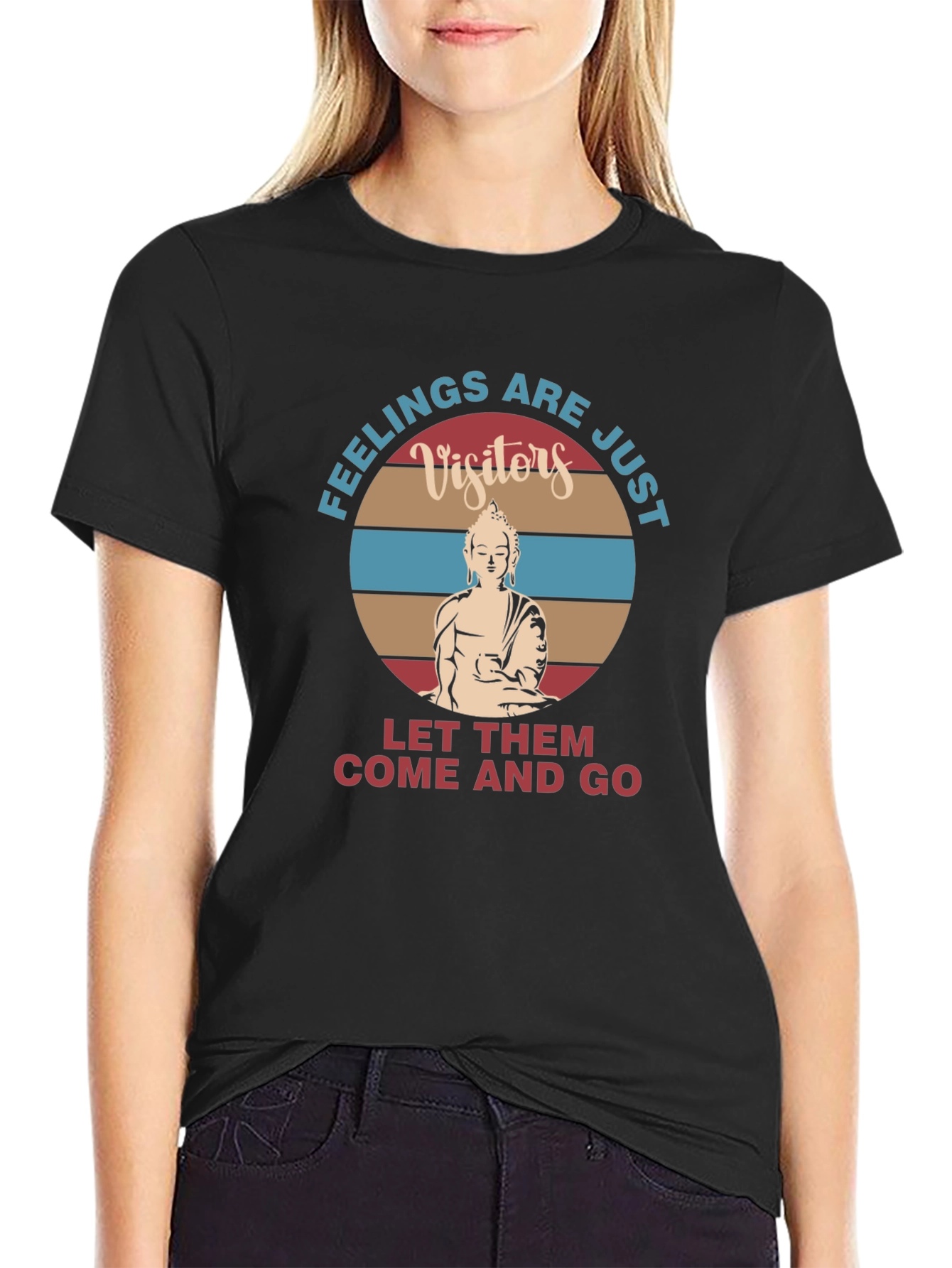 Feelings Are Just Visitors Buddha T-Shirt