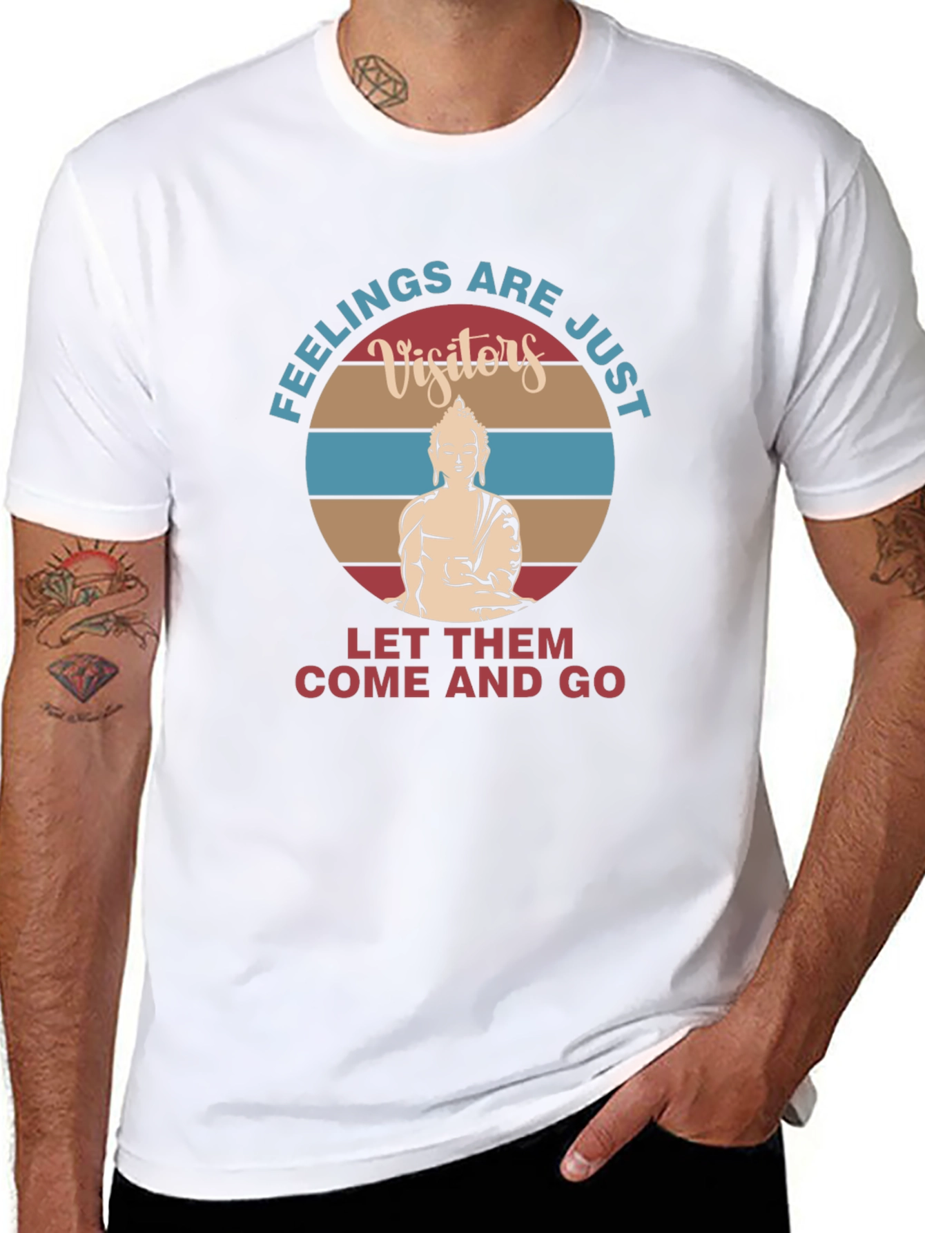 Feelings Are Just Visitors Buddha T-Shirt