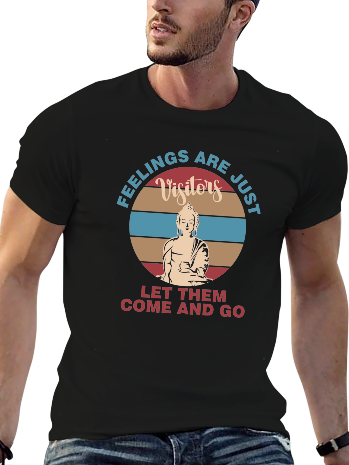 Feelings Are Just Visitors Buddha T-Shirt