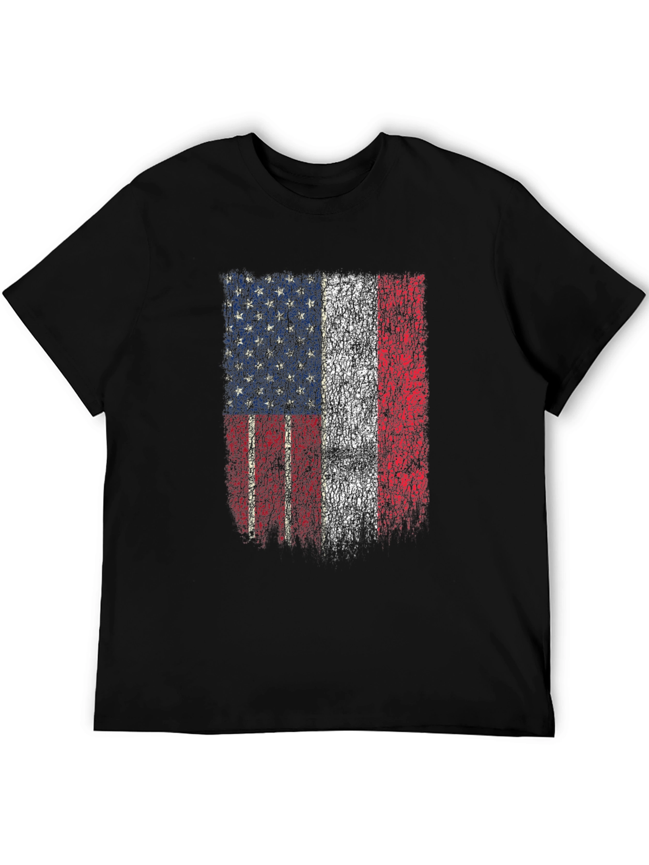 American France Flag Distressed Graphic Tee