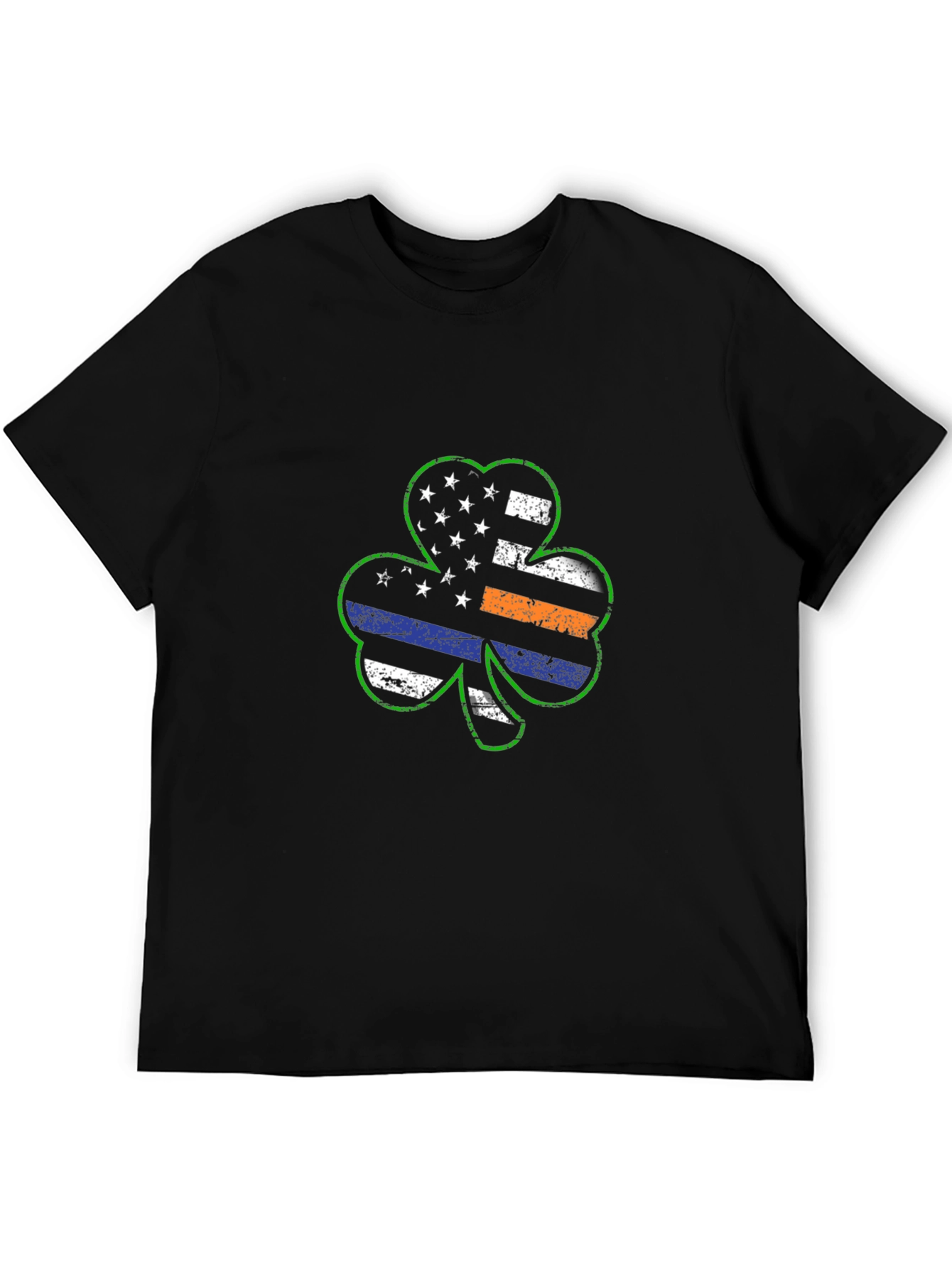 Shamrock American Flag Thin Line Graphic Tee