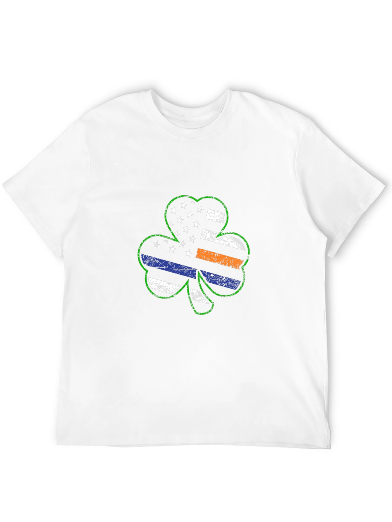 Shamrock American Flag Thin Line Graphic Tee
