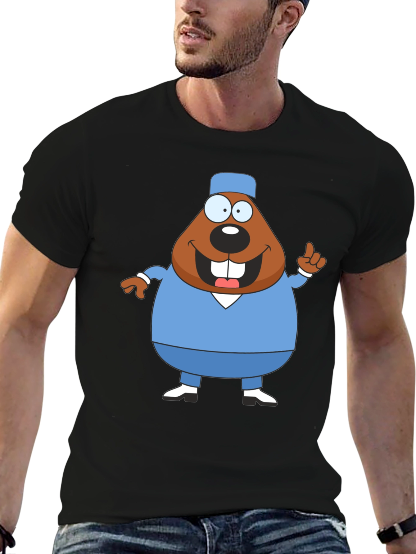 Cartoon Beaver Doctor T-Shirt