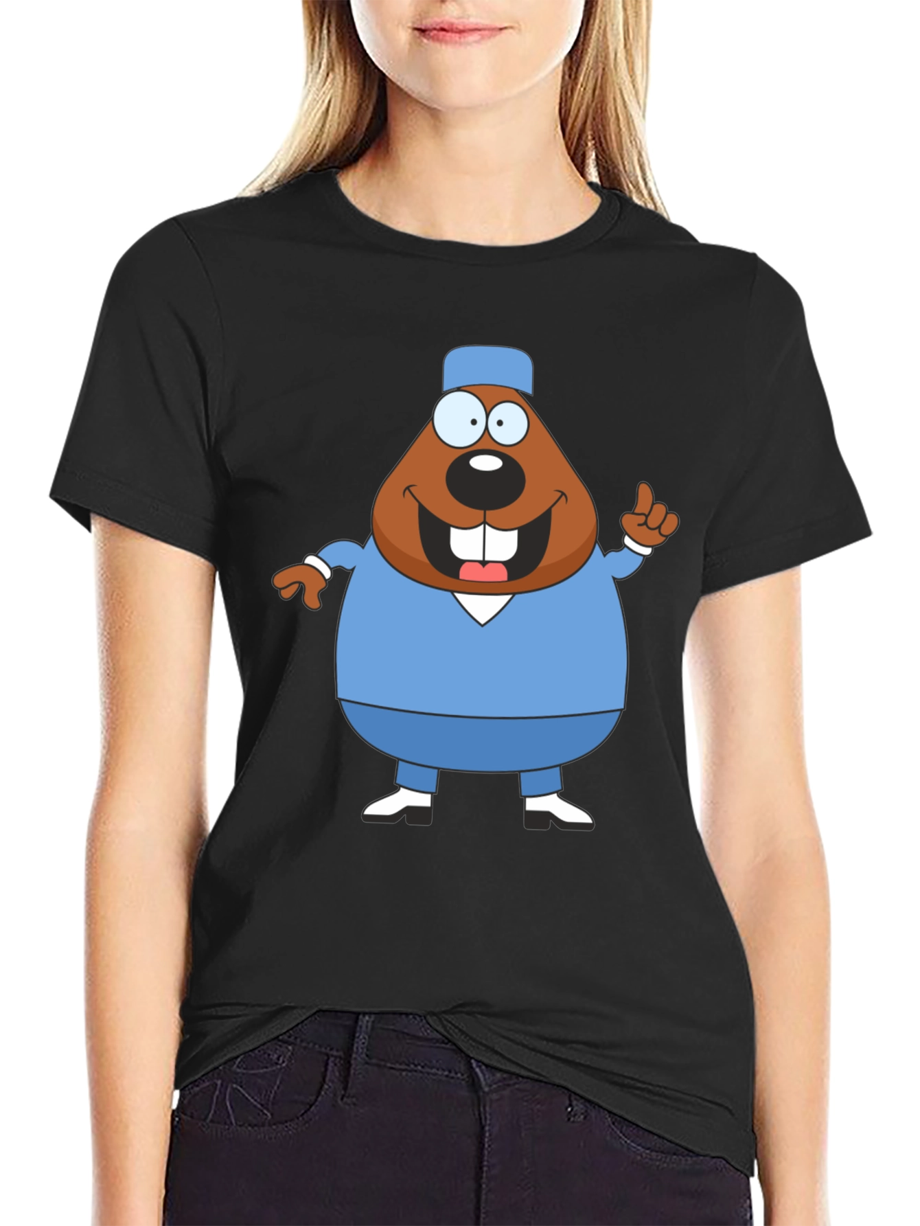 Cartoon Beaver Doctor T-Shirt