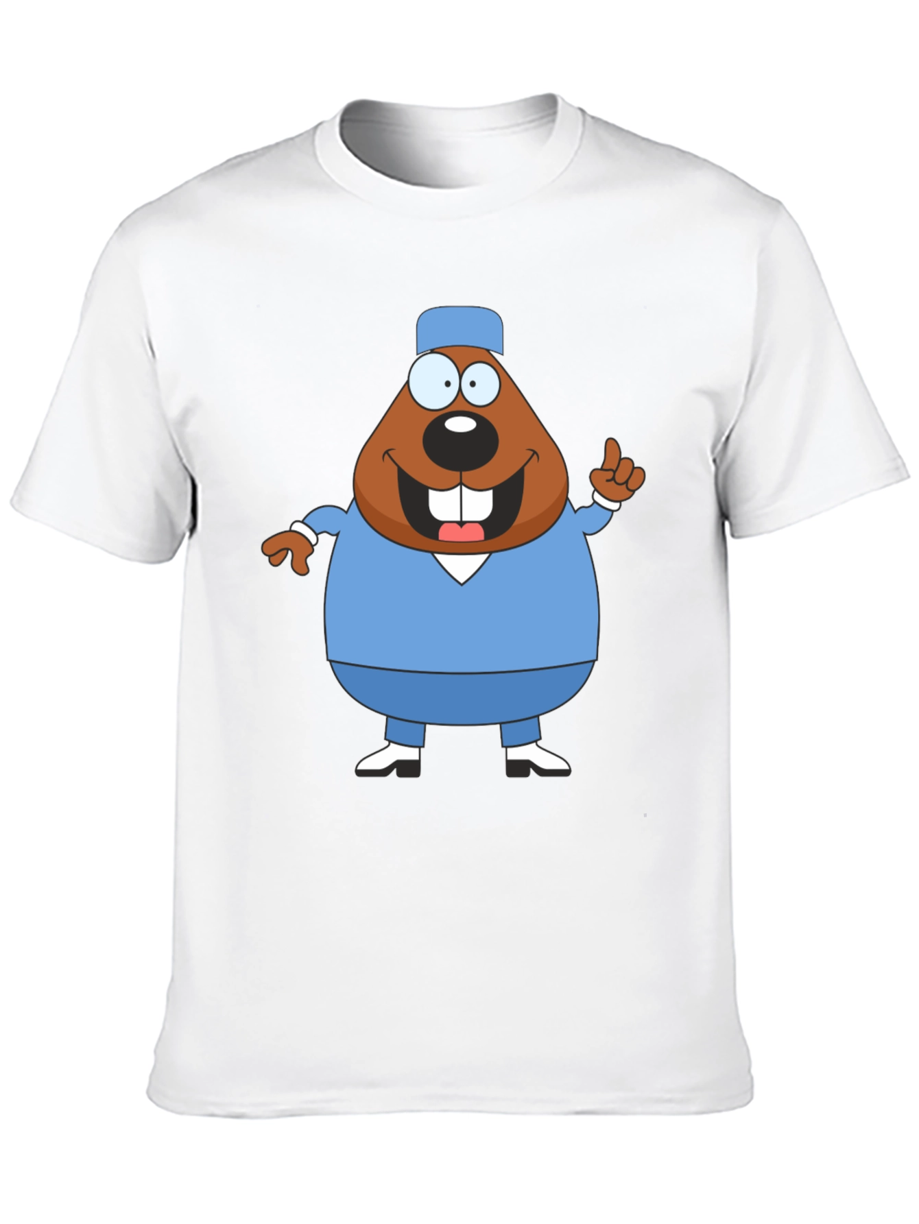 Cartoon Beaver Doctor T-Shirt