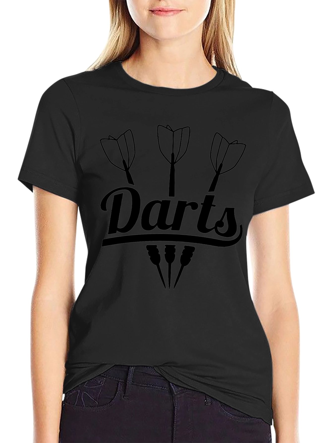 Darts Graphic Black T-Shirt