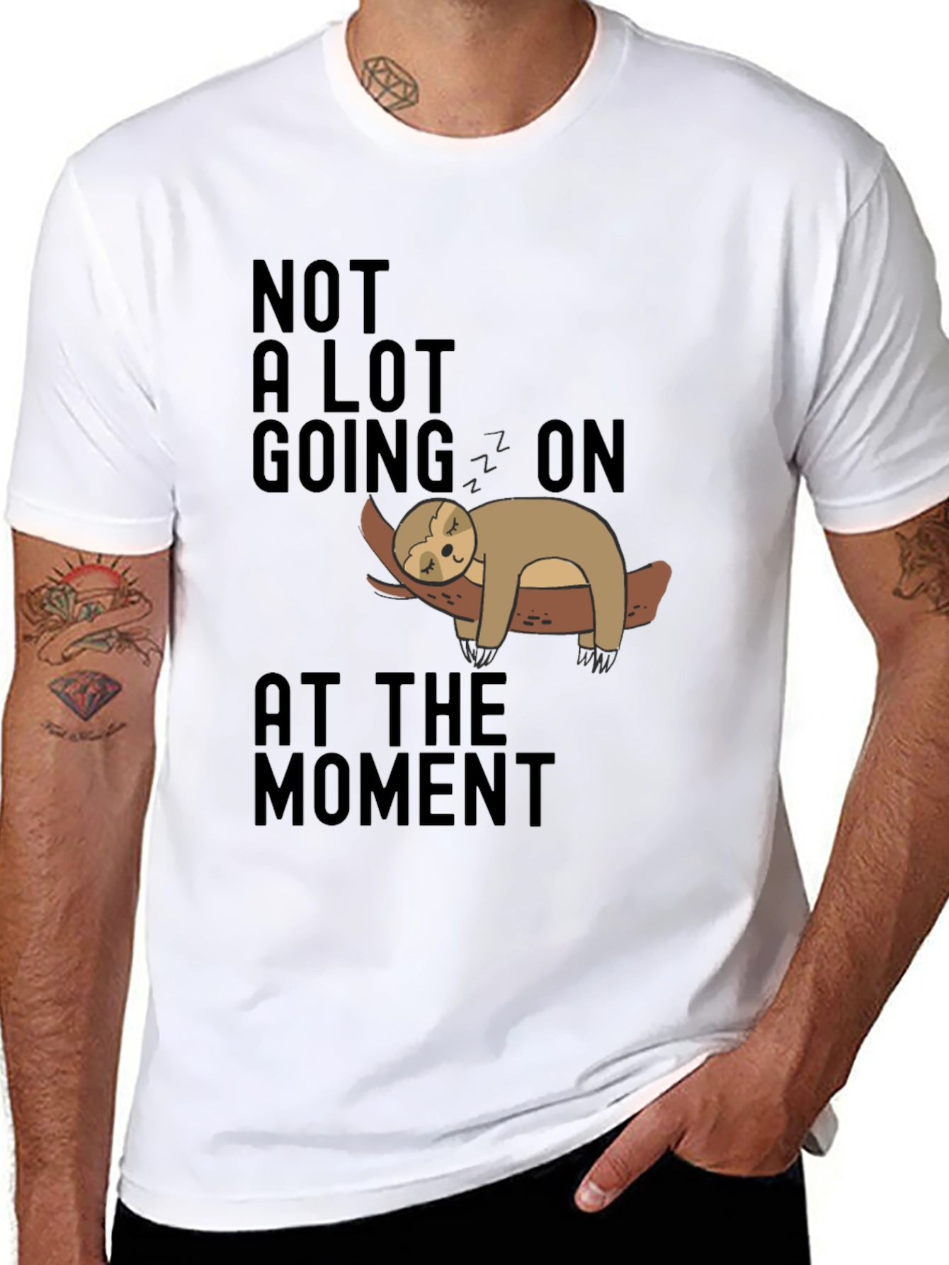 Lazy Sloth Tee: Not A Lot Going On T-Shirt