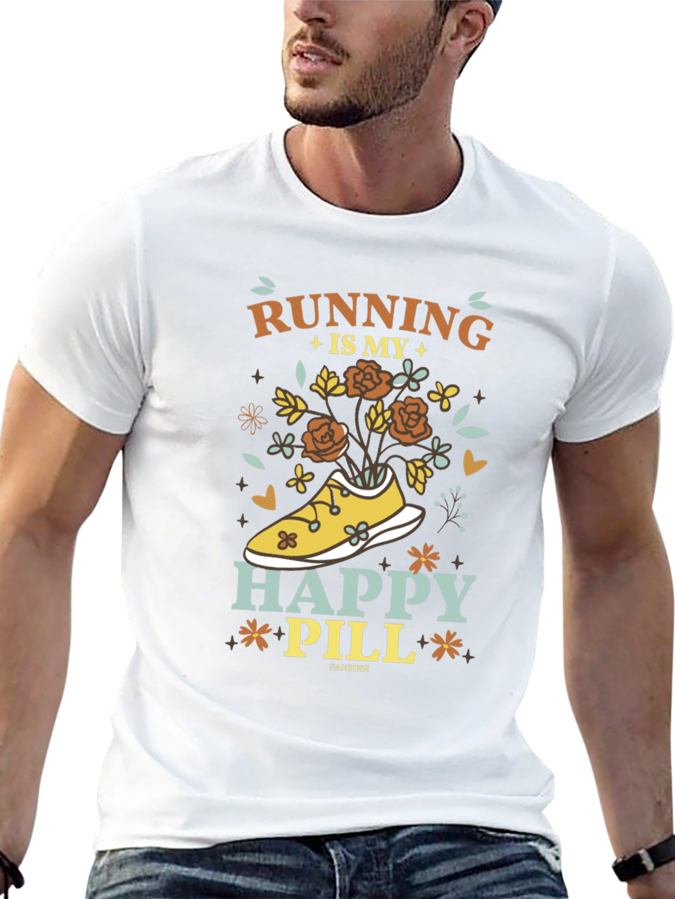 Running is My Happy Pill Graphic Tee