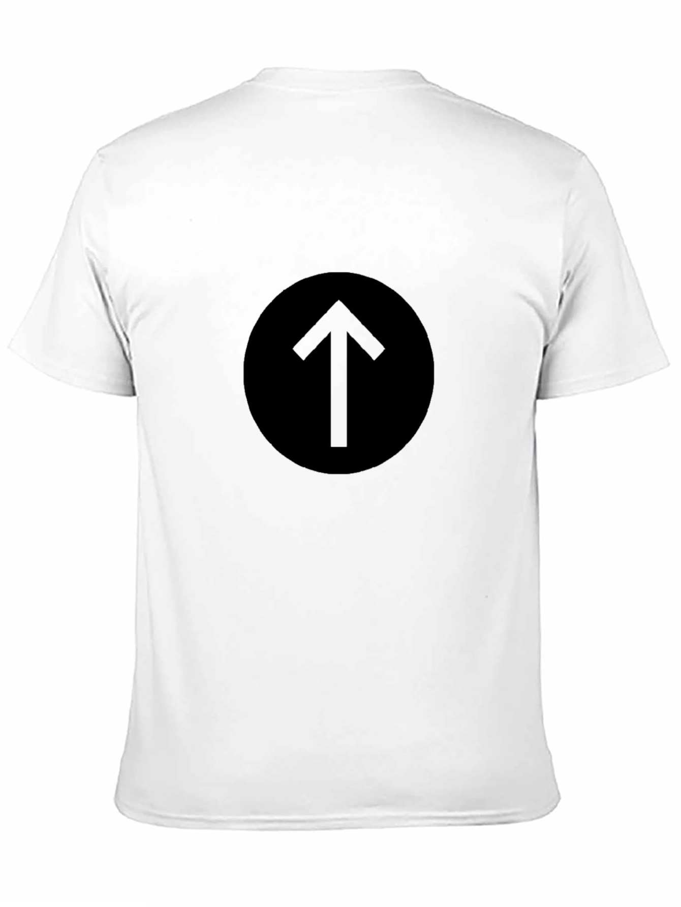 Black T-Shirt with Upward Arrow Graphic