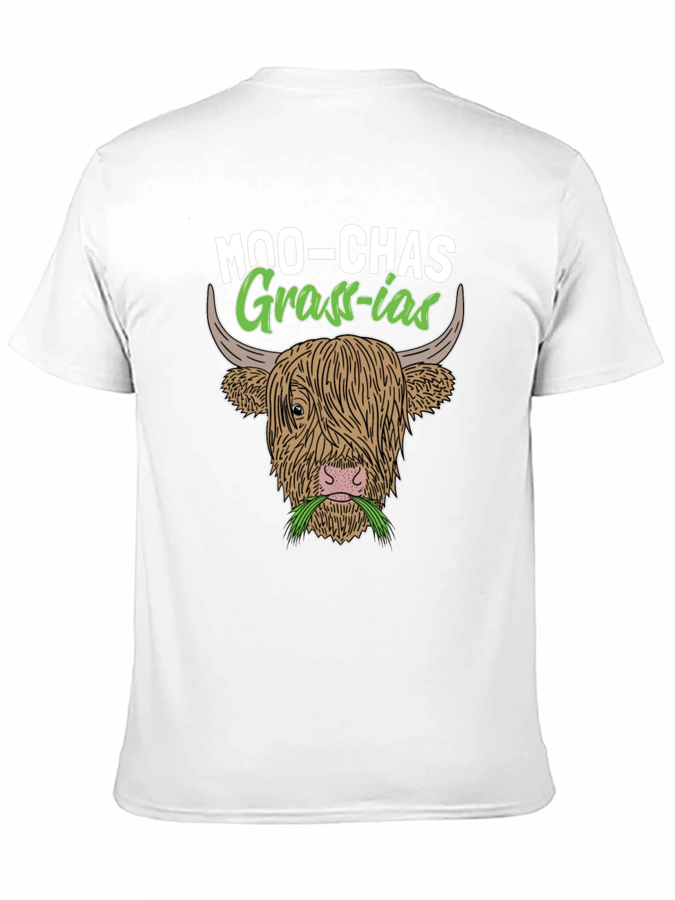 Moo-chas Grass-ias Cow Graphic Tee
