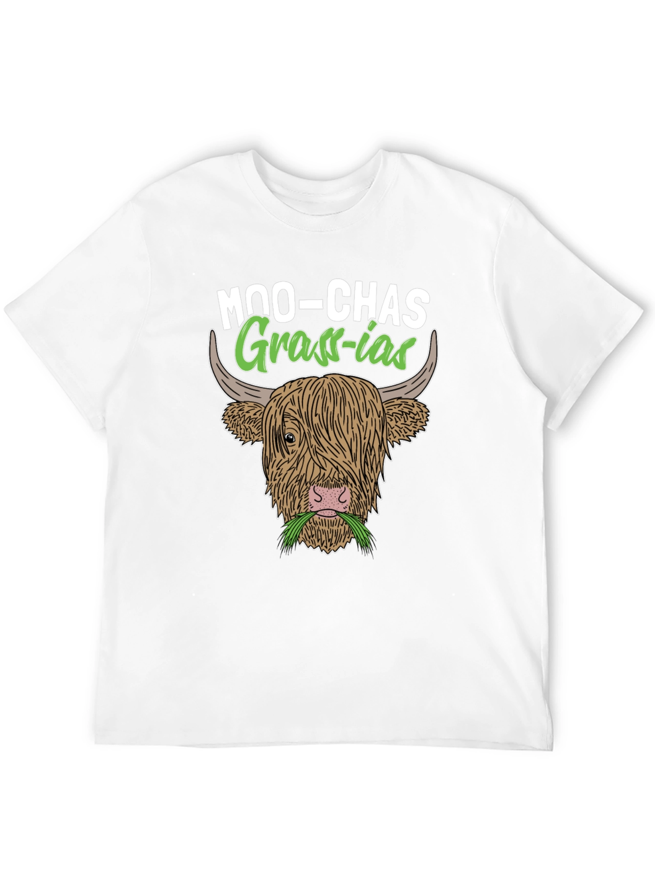 Moo-chas Grass-ias Cow Graphic Tee