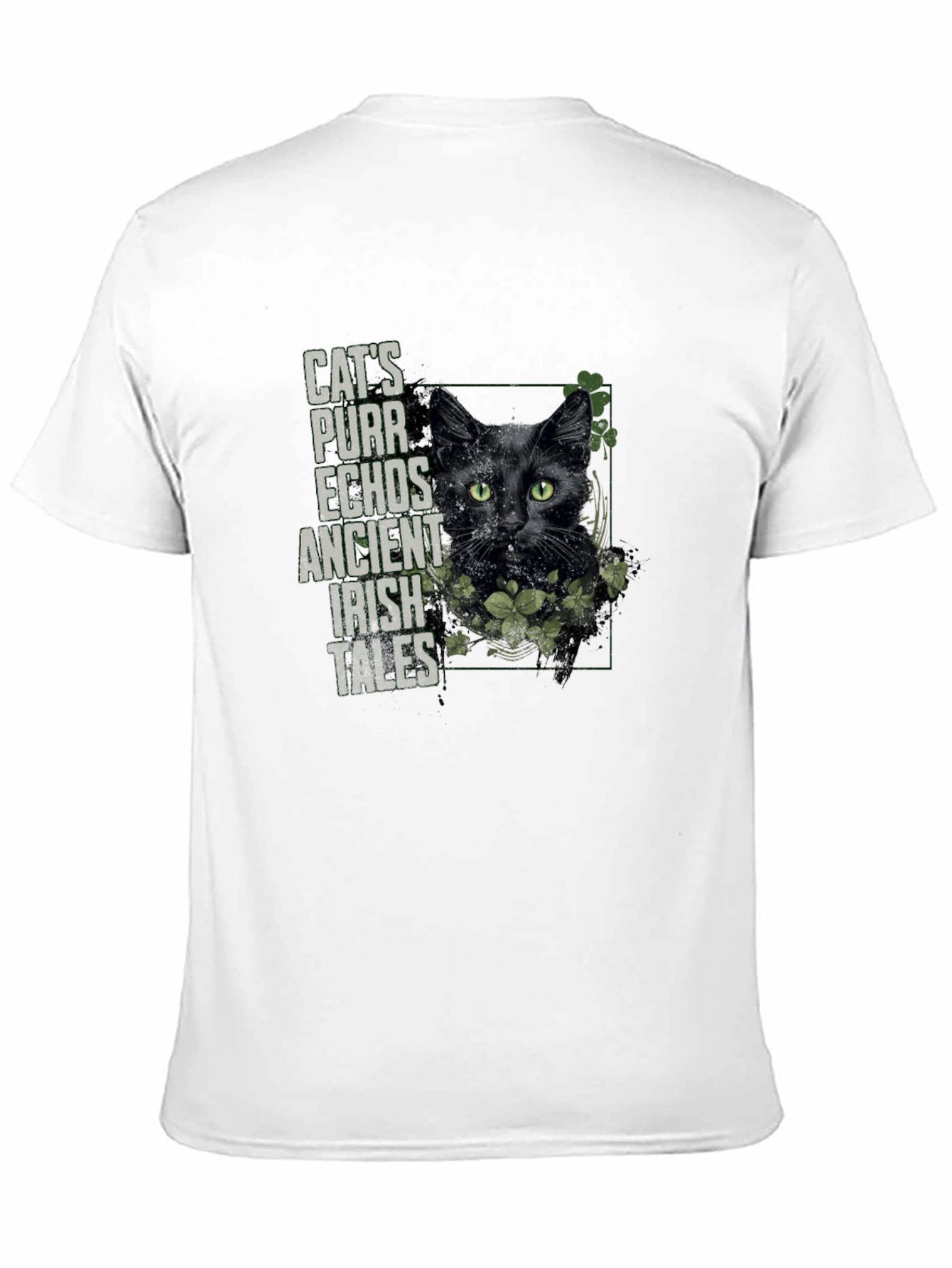 Cats Purr Irish Tales Black T-Shirt