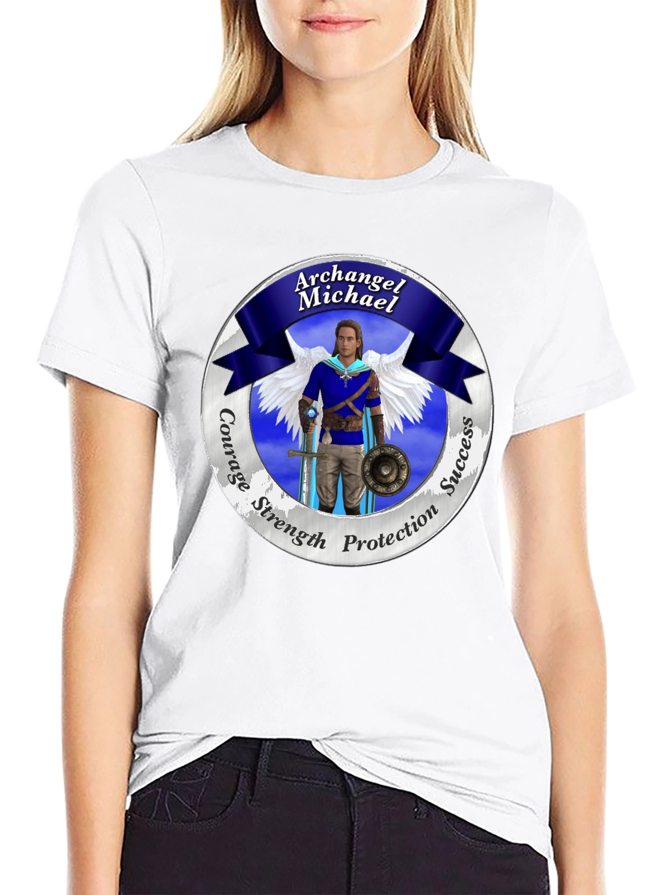 Archangel Michael Graphic Tee - Courage & Strength