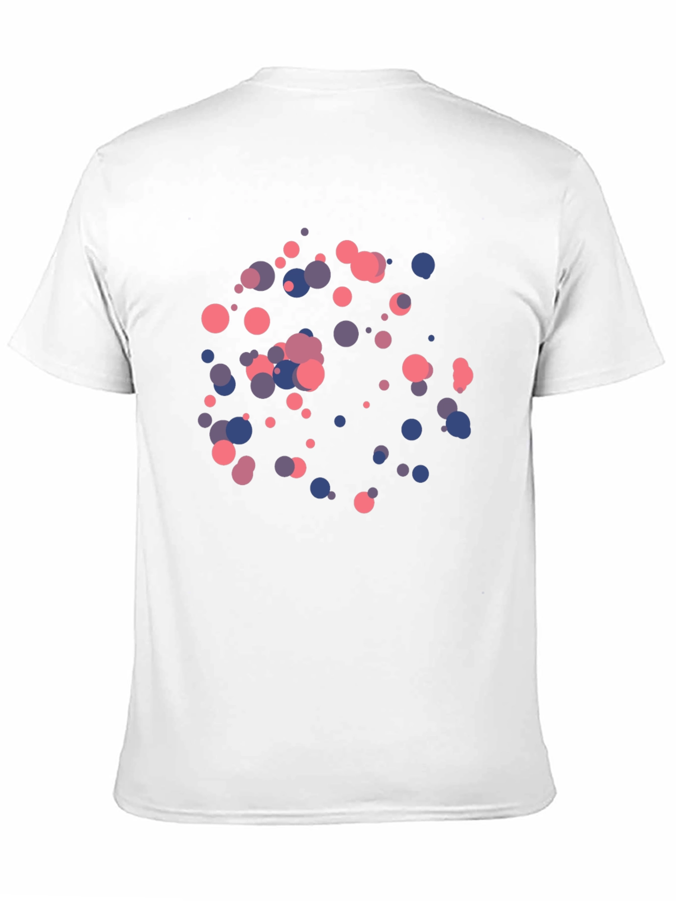 Modern Abstract Circle Pattern Black T-Shirt