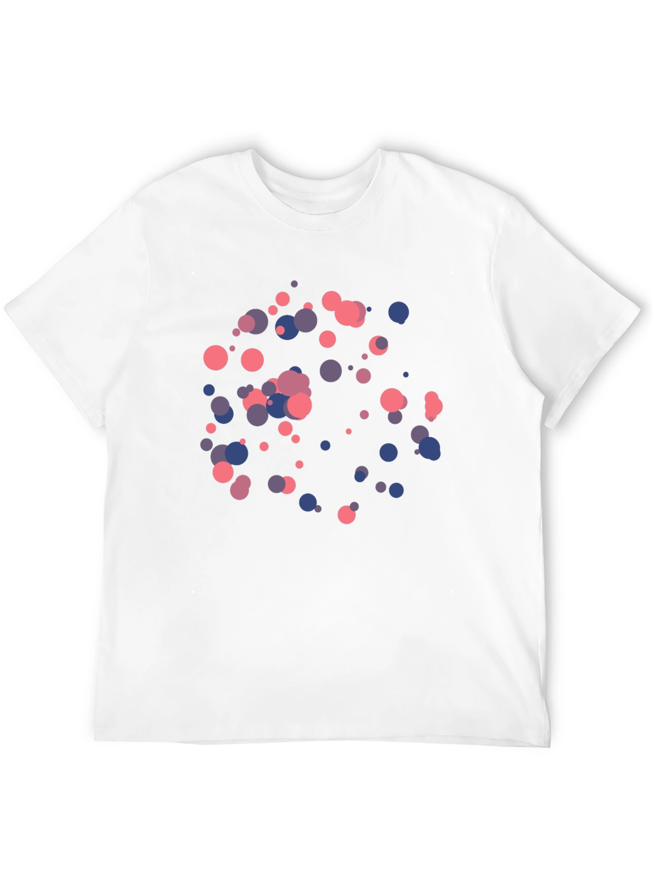 Modern Abstract Circle Pattern Black T-Shirt