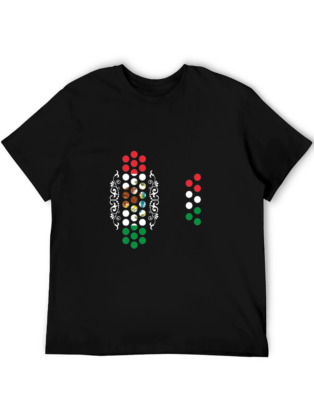 Unique Planet Circle Graphic Black T-Shirt