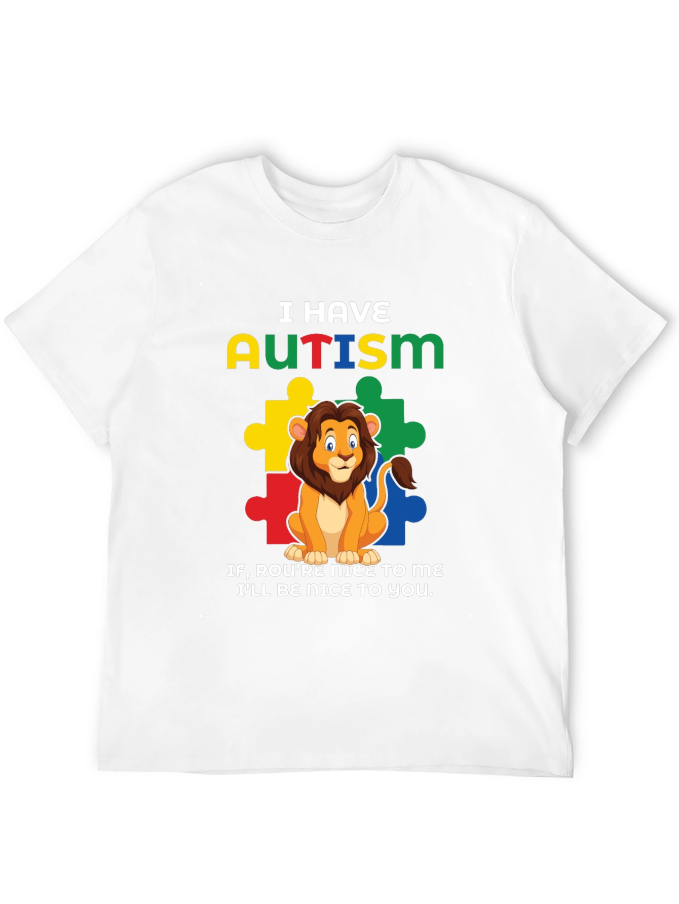 Autism Awareness Lion T-Shirt: Be Nice