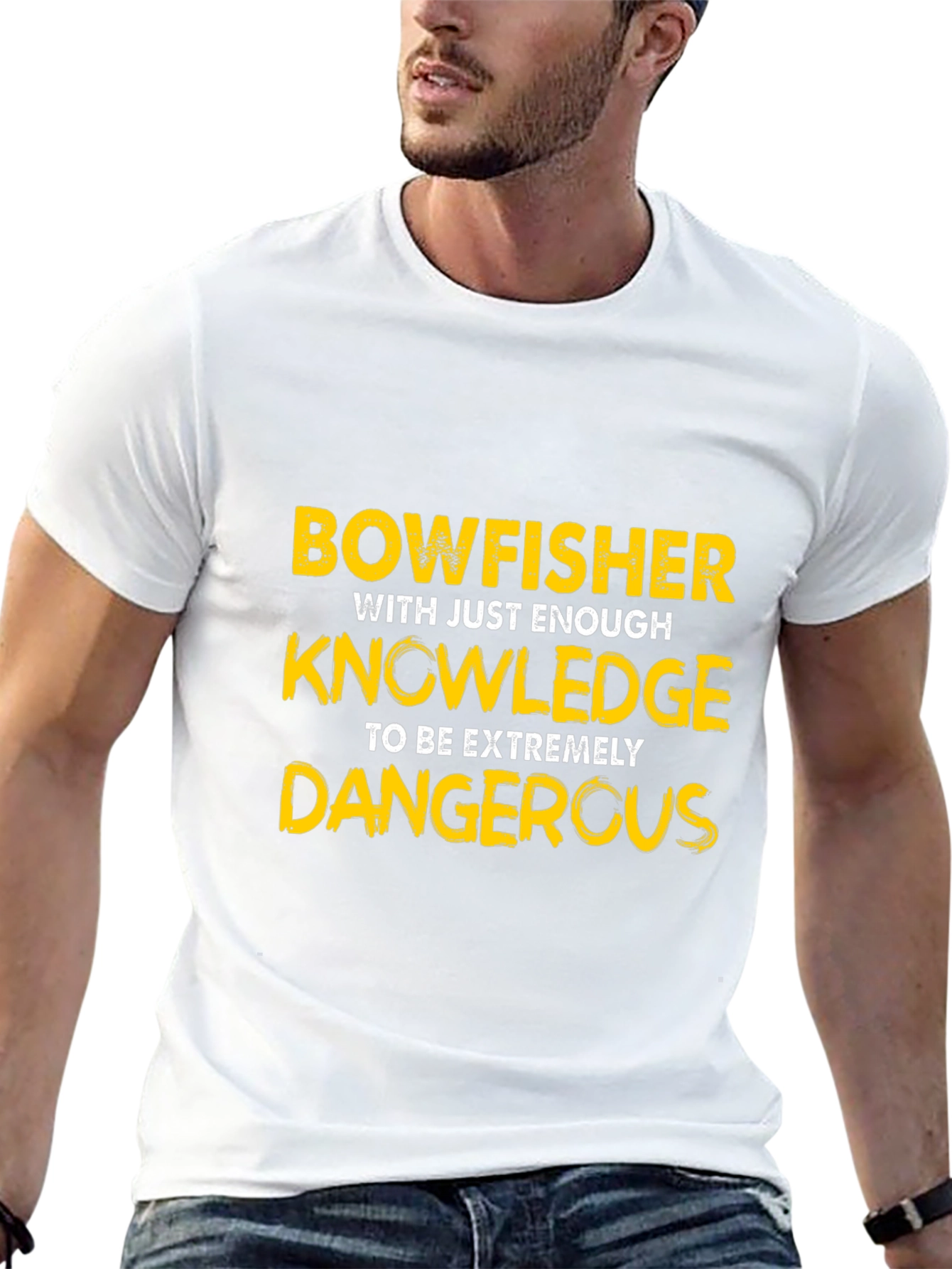 Bowfisher Knowledge Funny Graphic T-Shirt