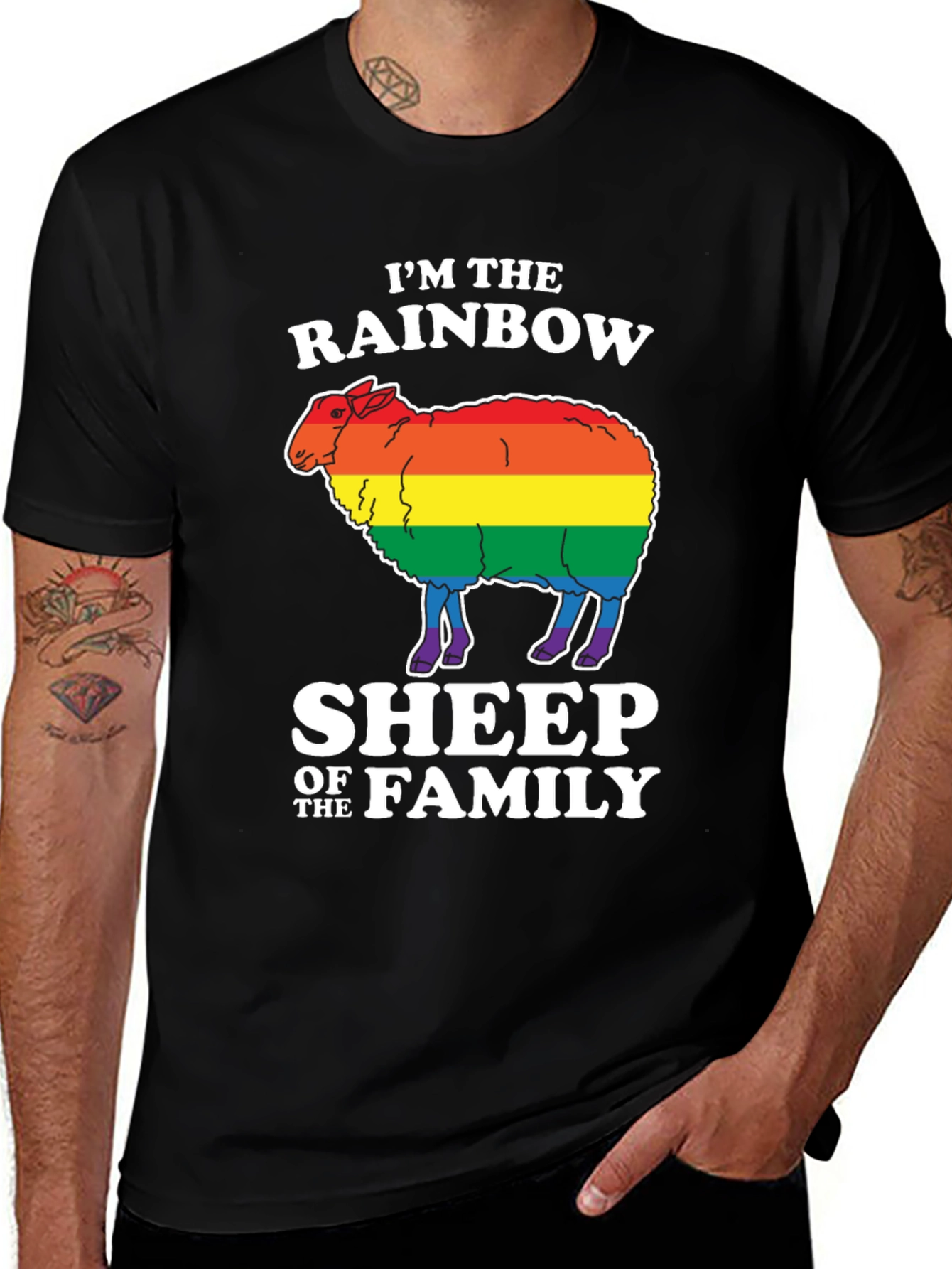 Rainbow Sheep LGBTQ Pride T-Shirt
