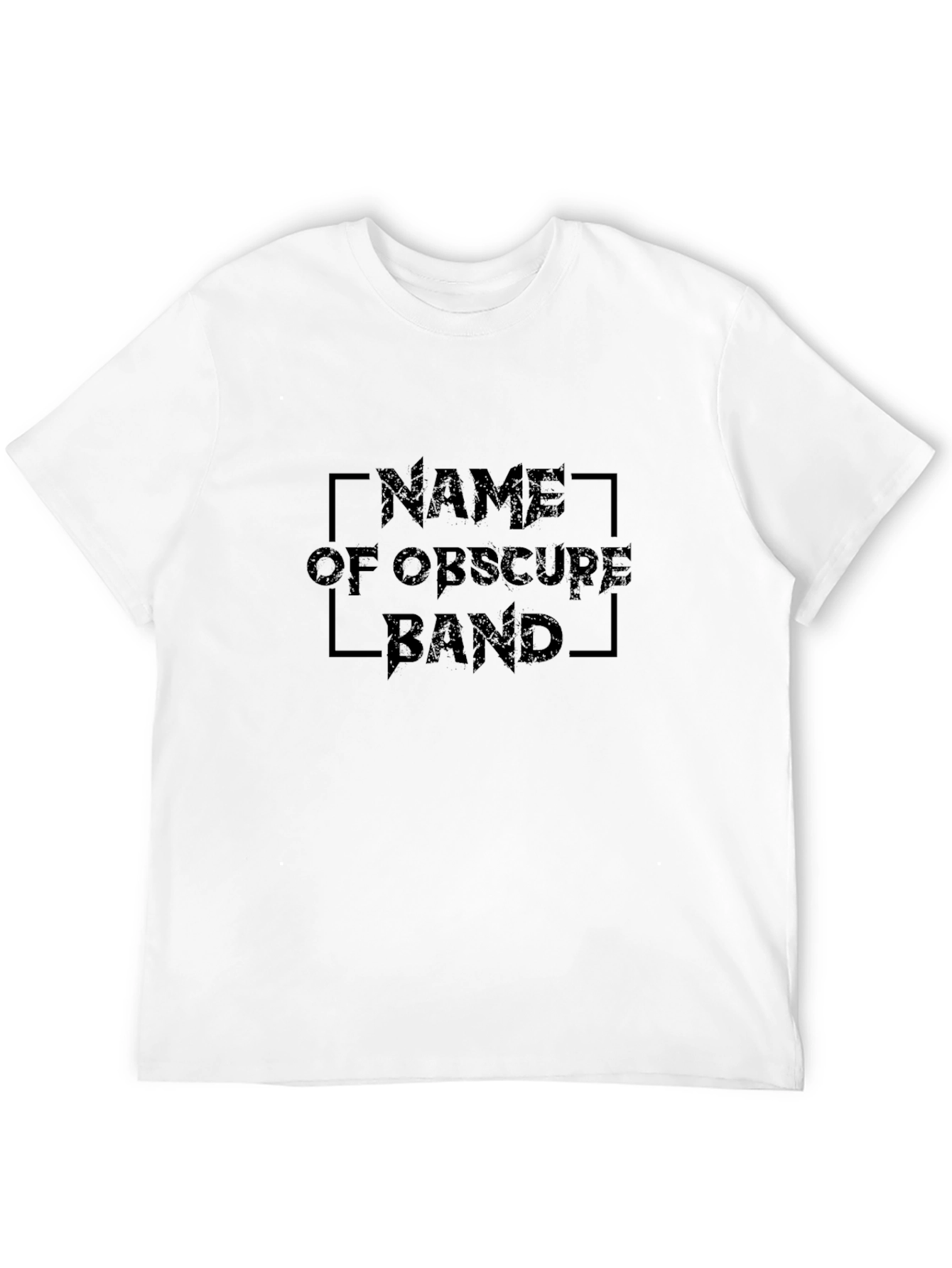 Obscure Band Name T-Shirt - Black Graphic Tee