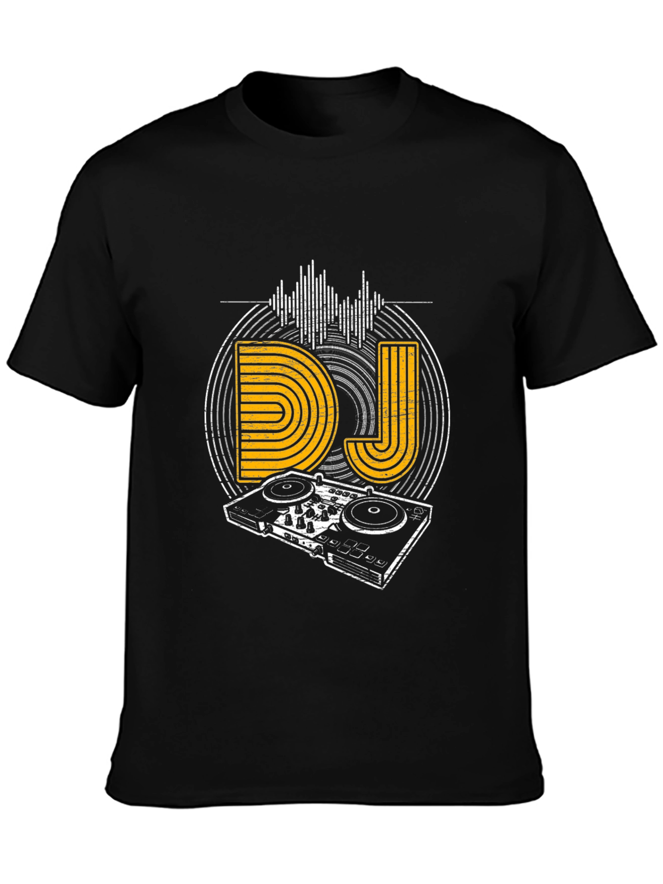 DJ Graphic Tee - Music Lovers Black T-Shirt