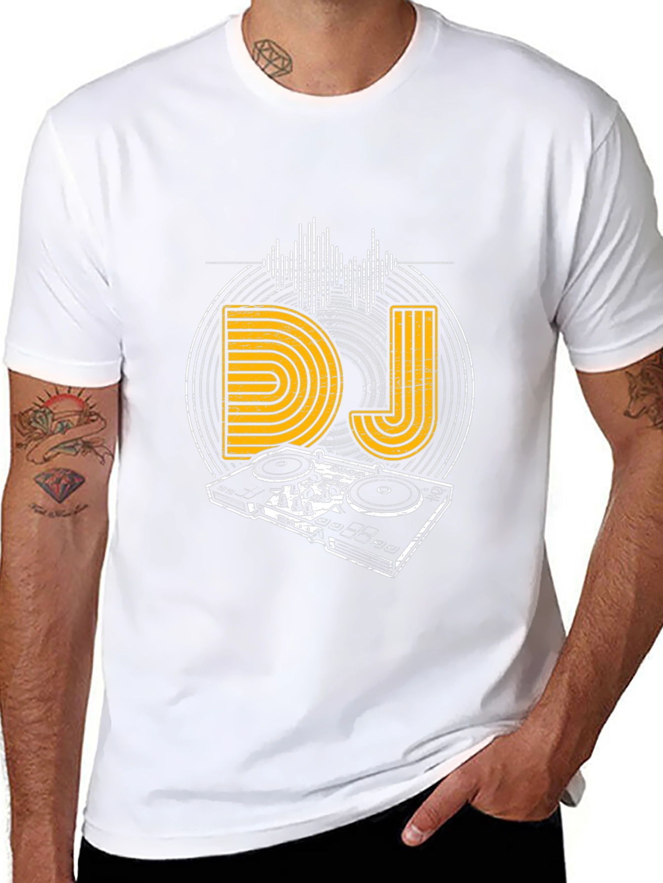 DJ Graphic Tee - Music Lovers Black T-Shirt