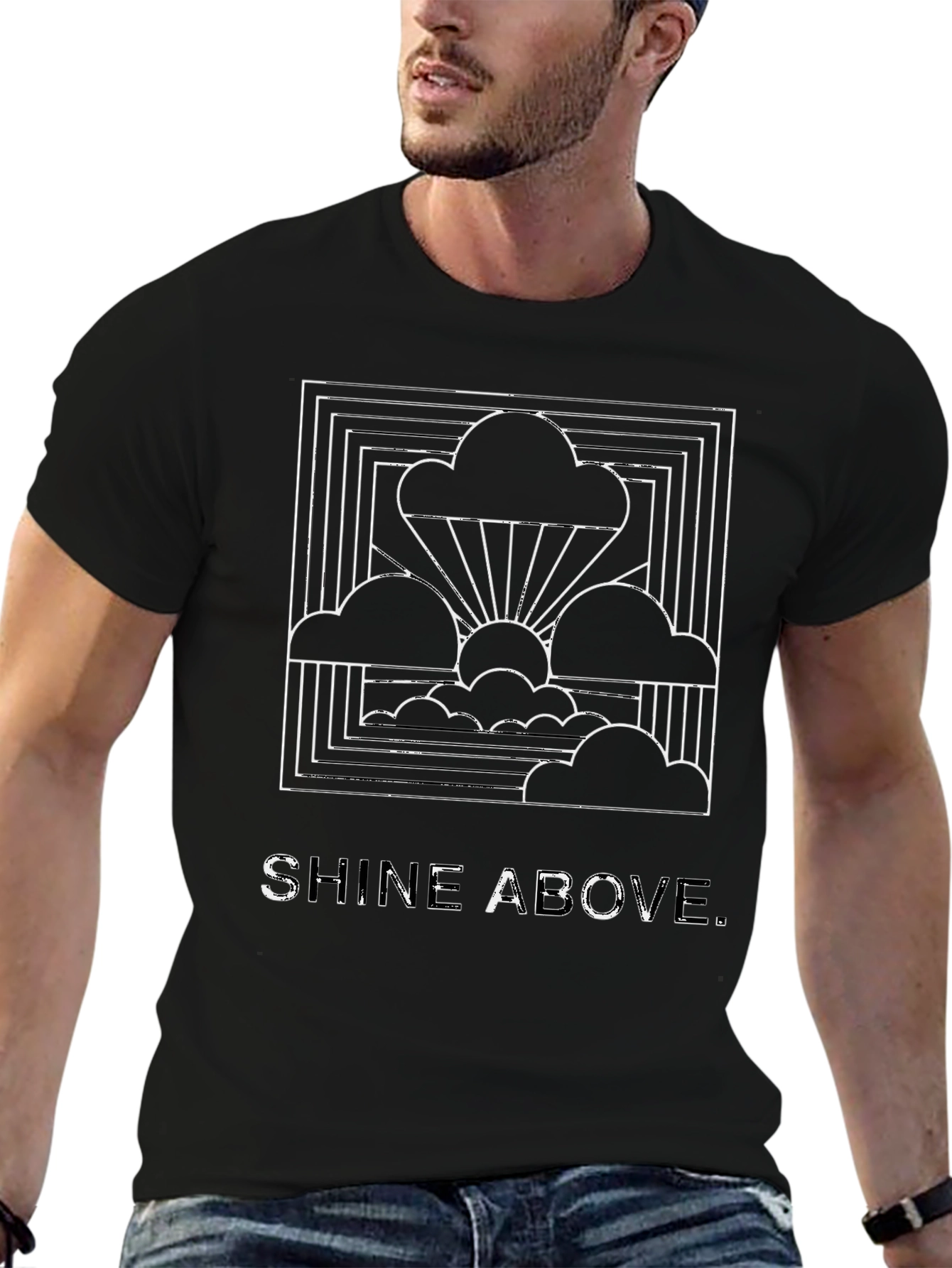 Shine Above Graphic Tee - Black
