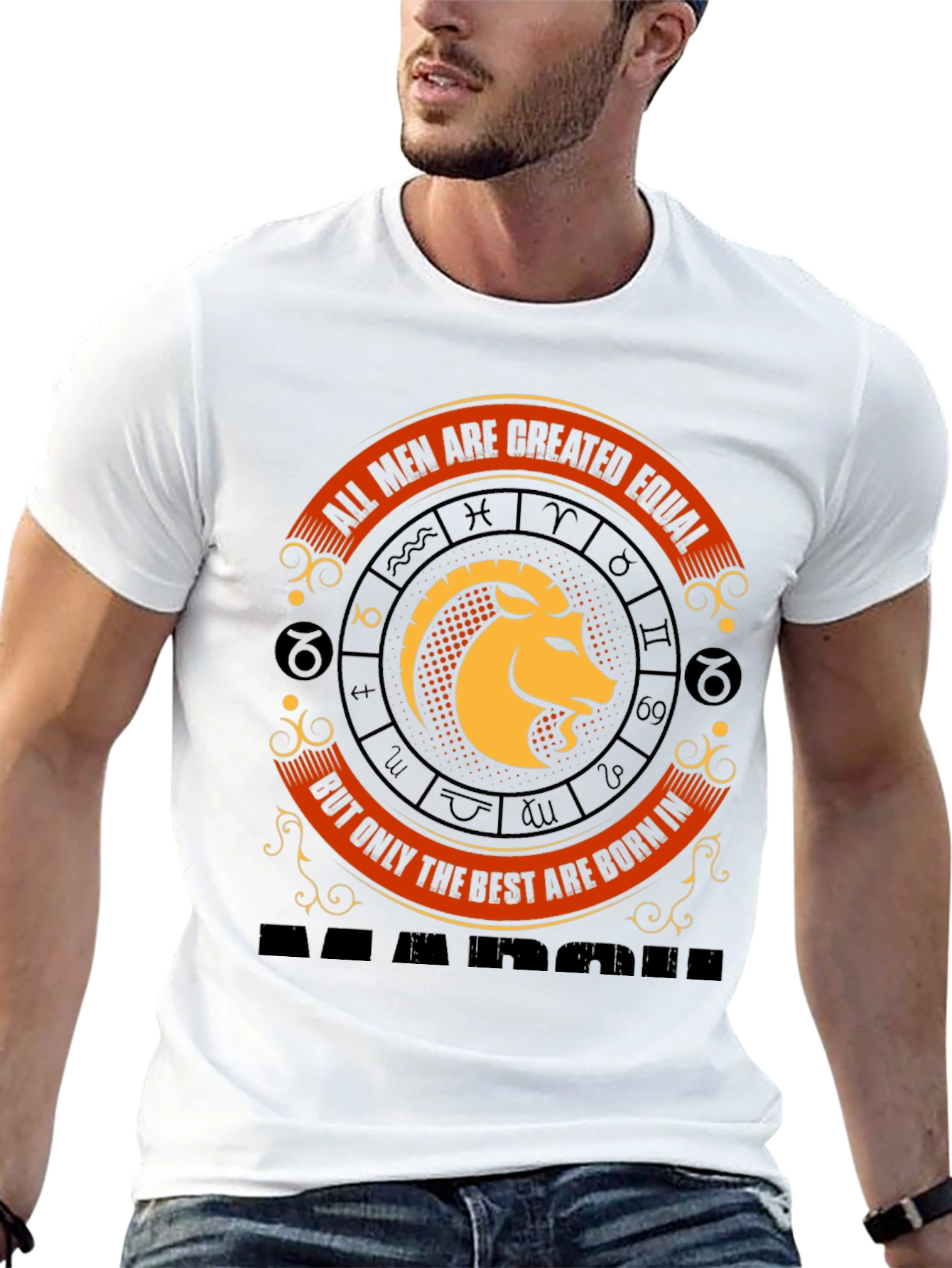 Mens Zodiac Graphic Tee - Born in March