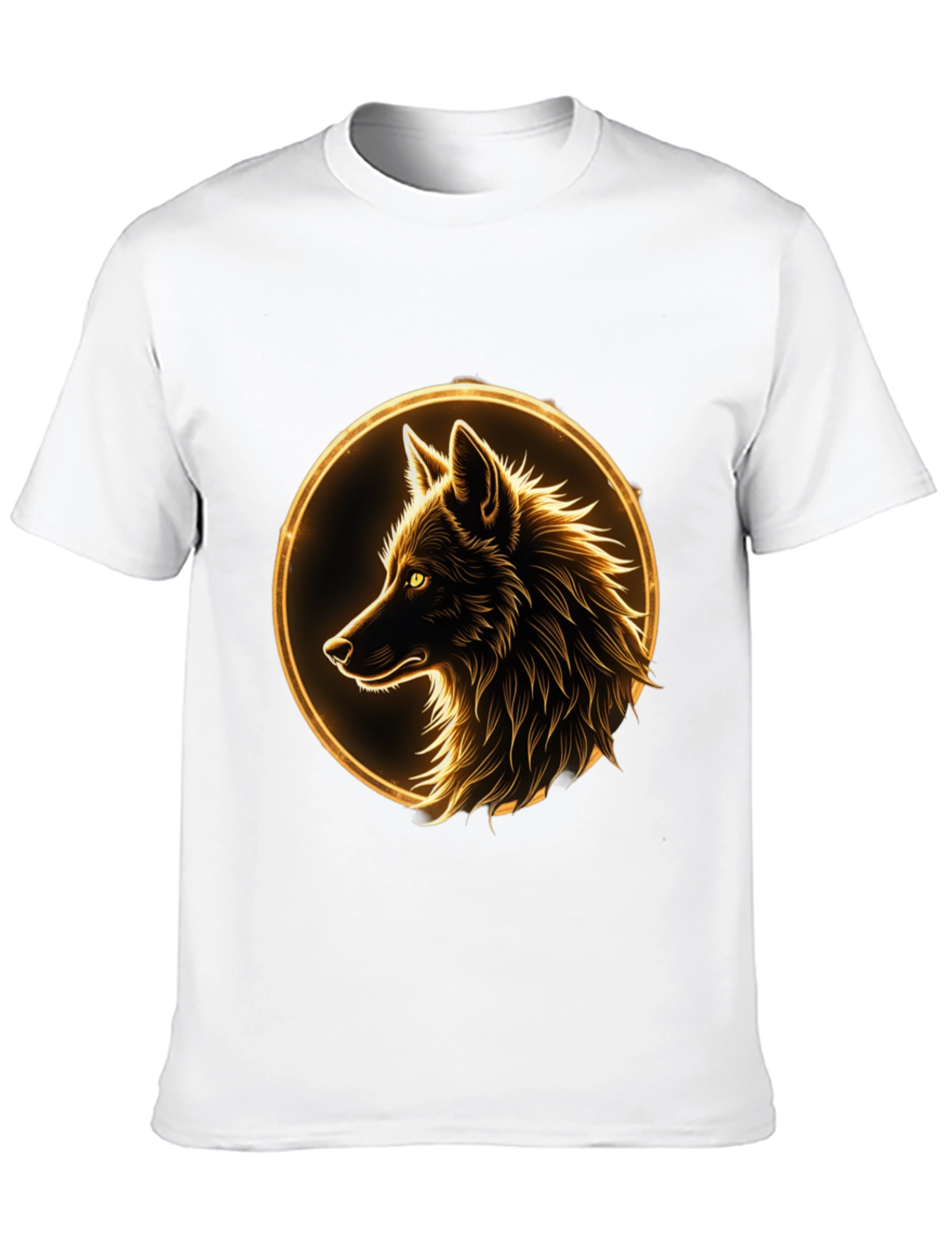 Wolf Graphic Tee - Golden Aura Design