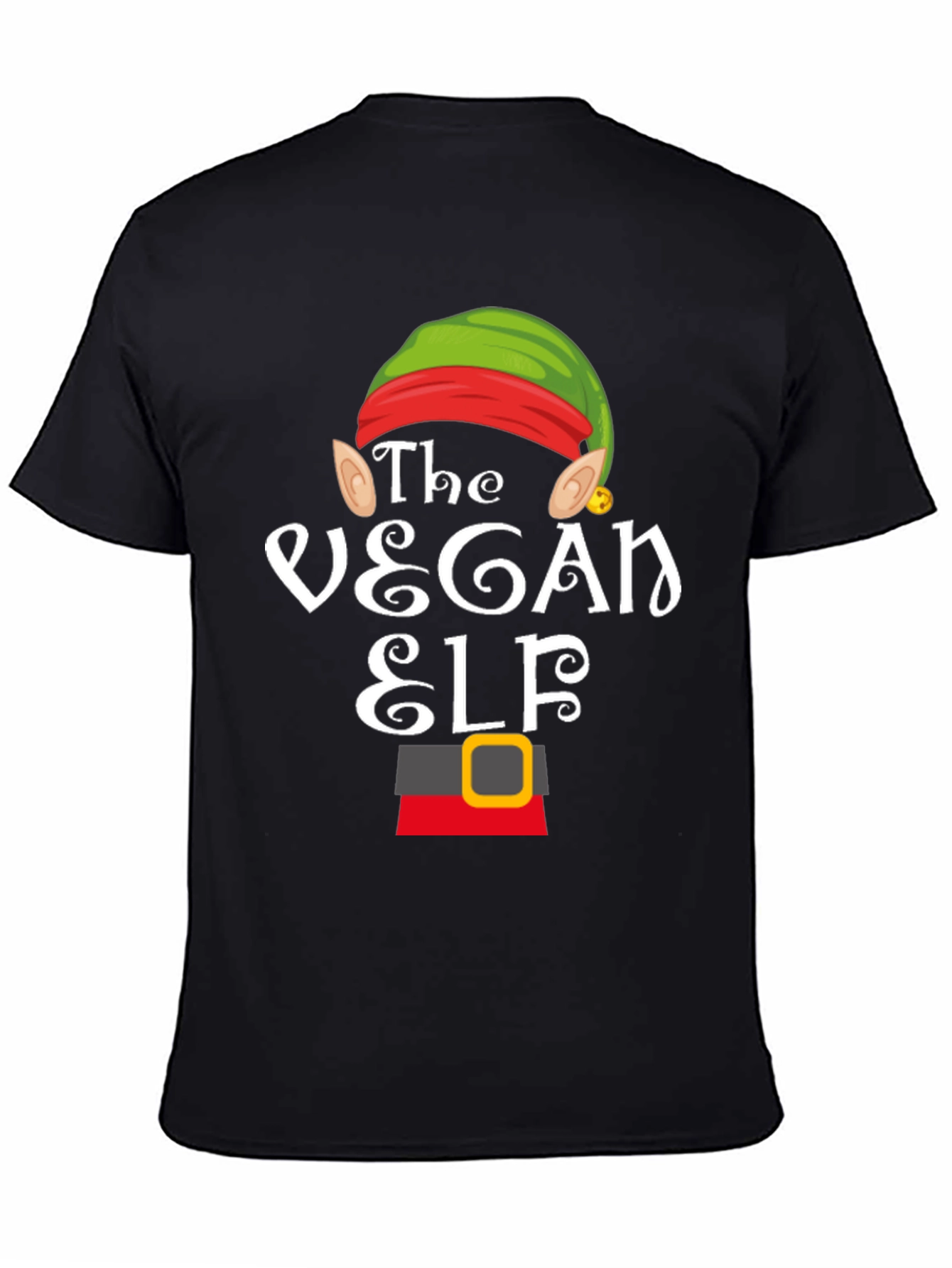Vegan Elf T-Shirt - Holiday Festive Apparel