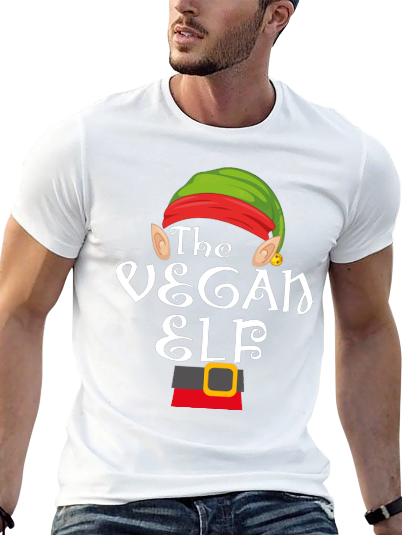Vegan Elf T-Shirt - Holiday Festive Apparel