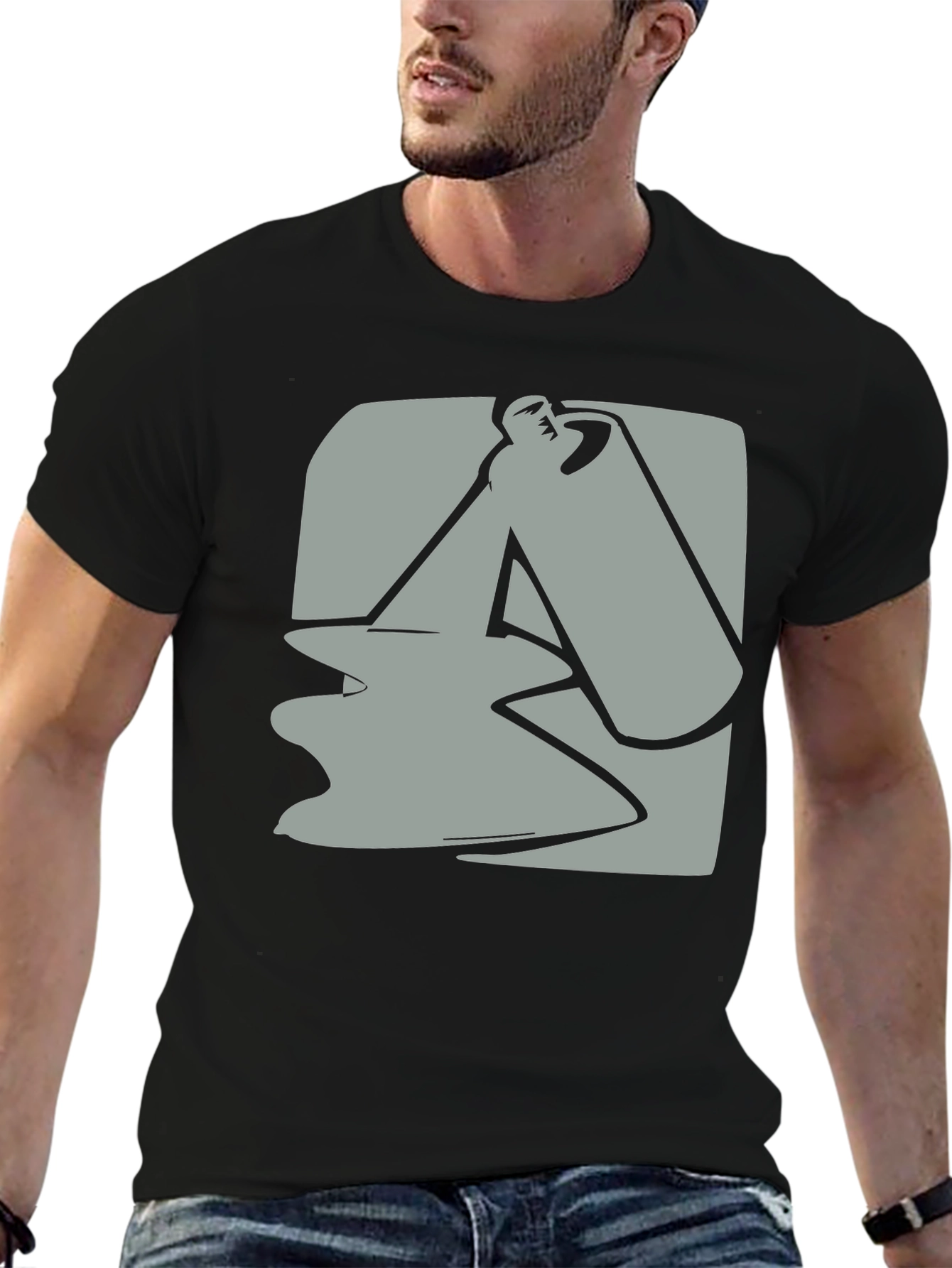Abstract Spray Paint Graphic Tee