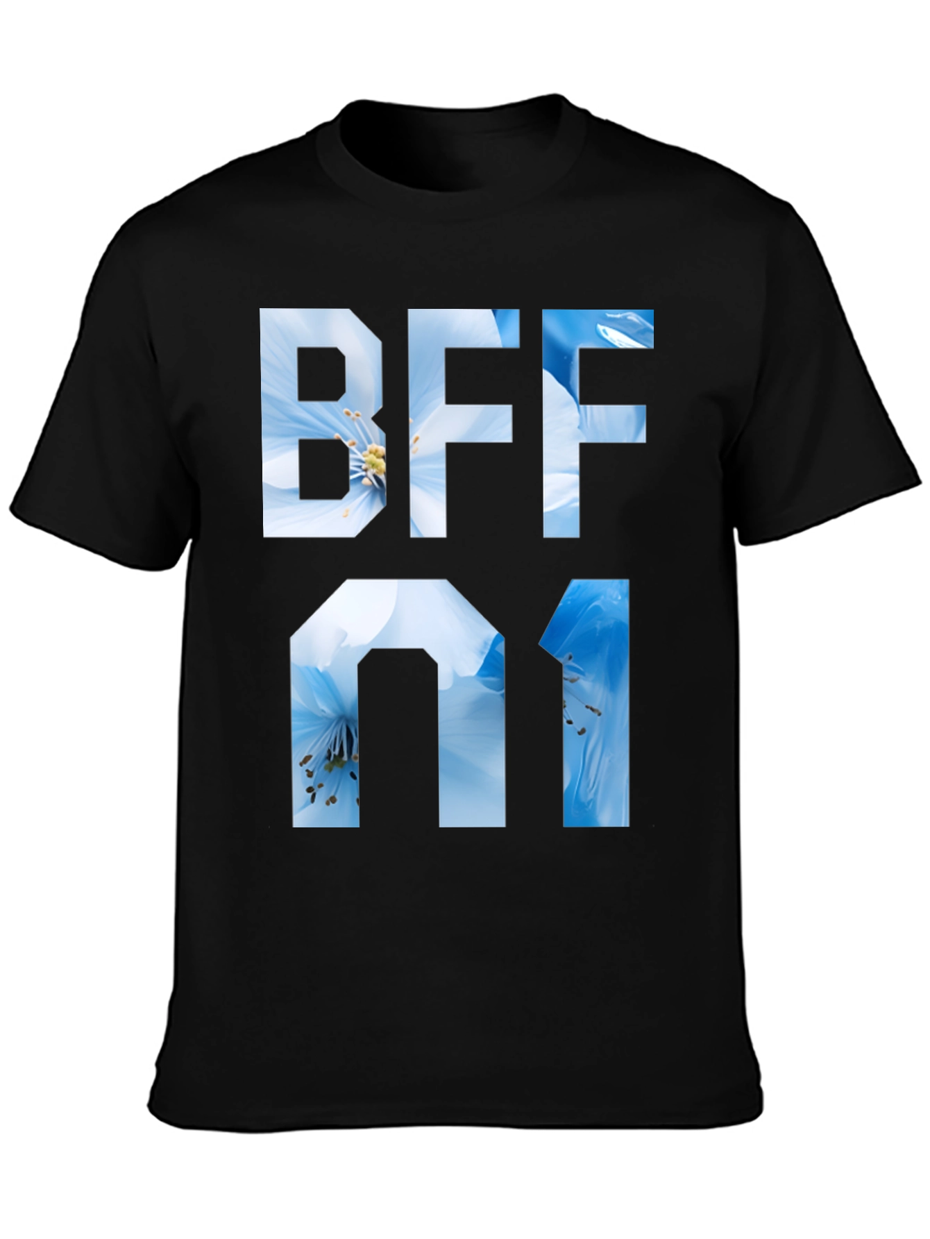 BFF 01 Floral Graphic Tee - Black
