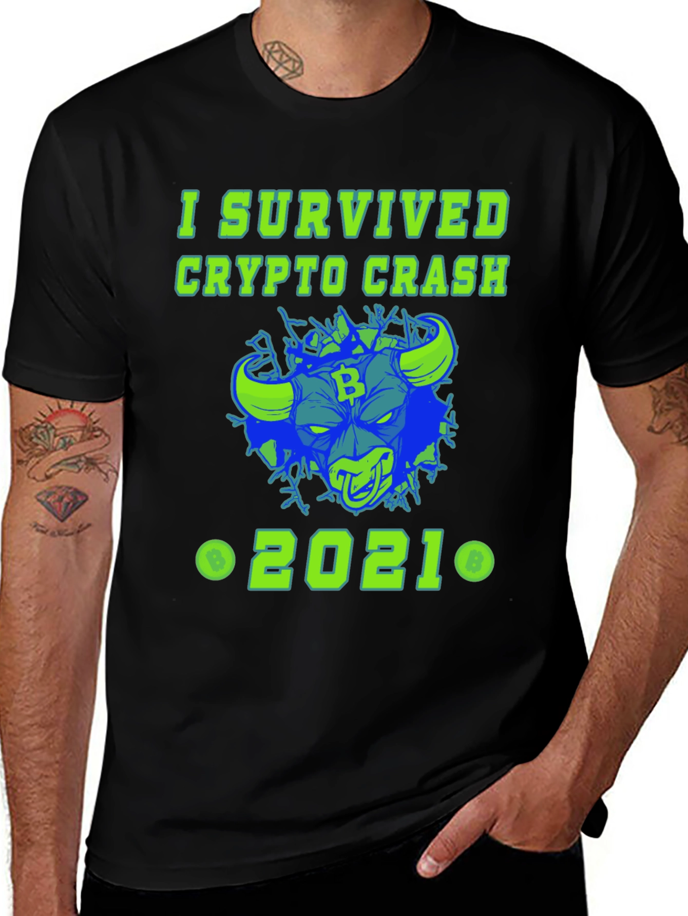 I Survived Crypto Crash 2021 Graphic Tee