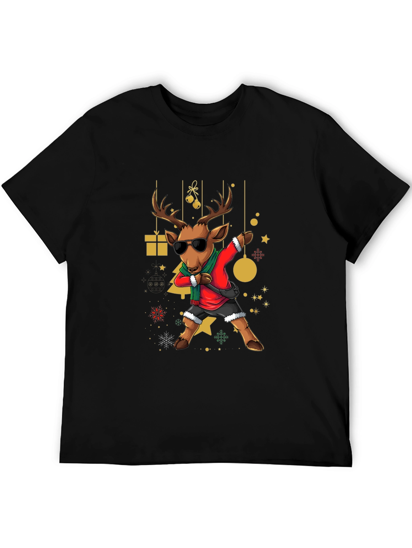 Festive Reindeer Dabbing T-Shirt