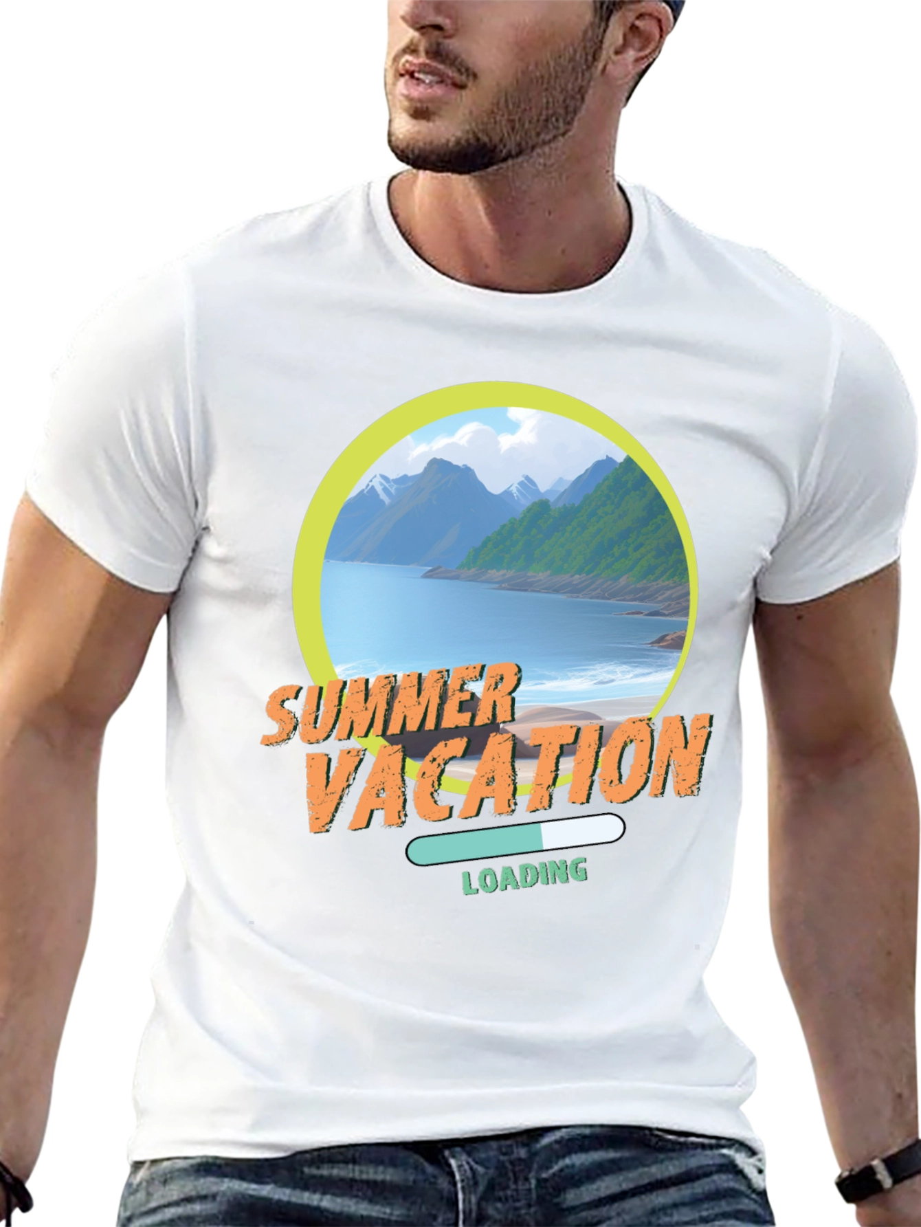 Summer Vacation Loading T-Shirt - Beach Landscape Design