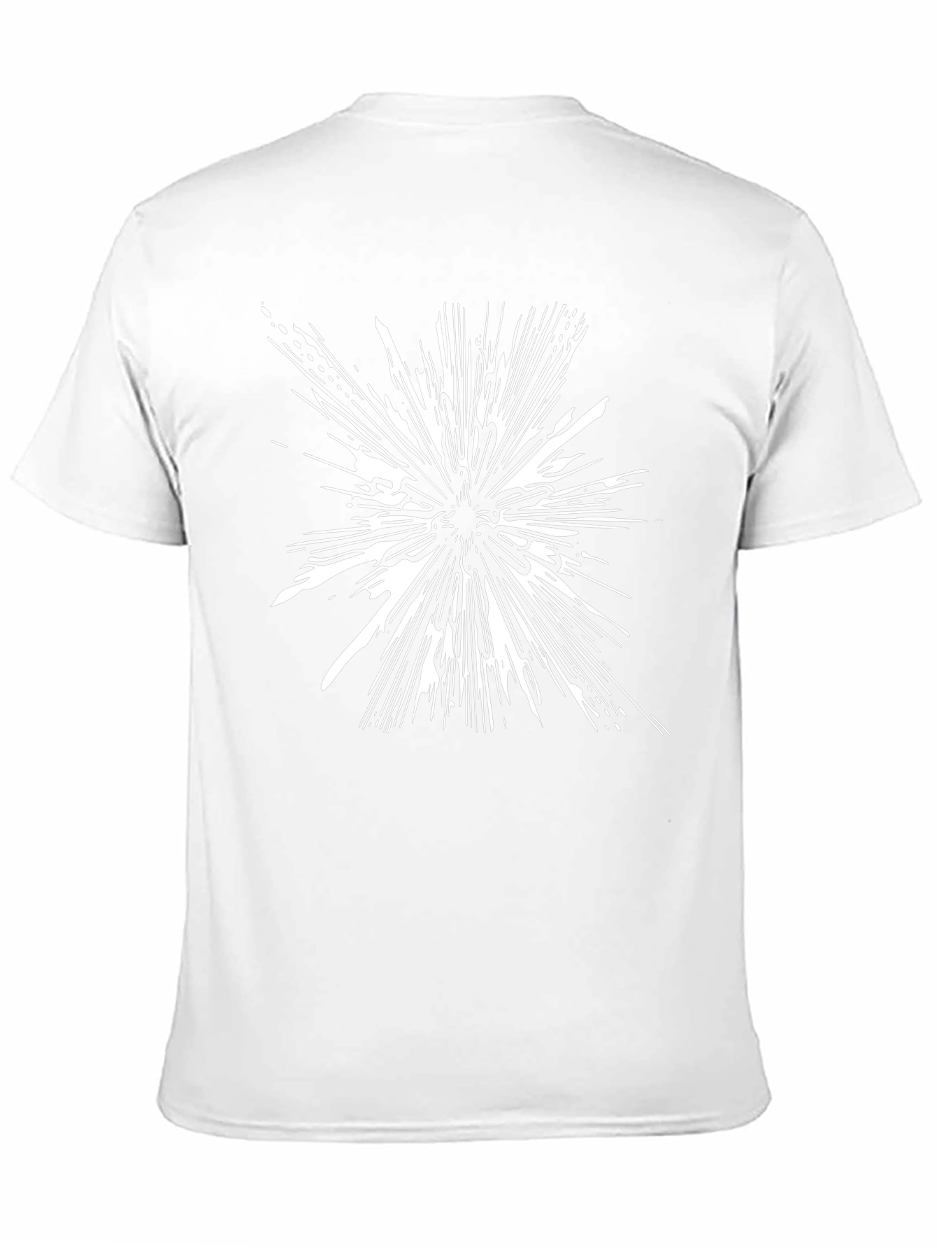Abstract Burst Graphic Tee - Black Cotton