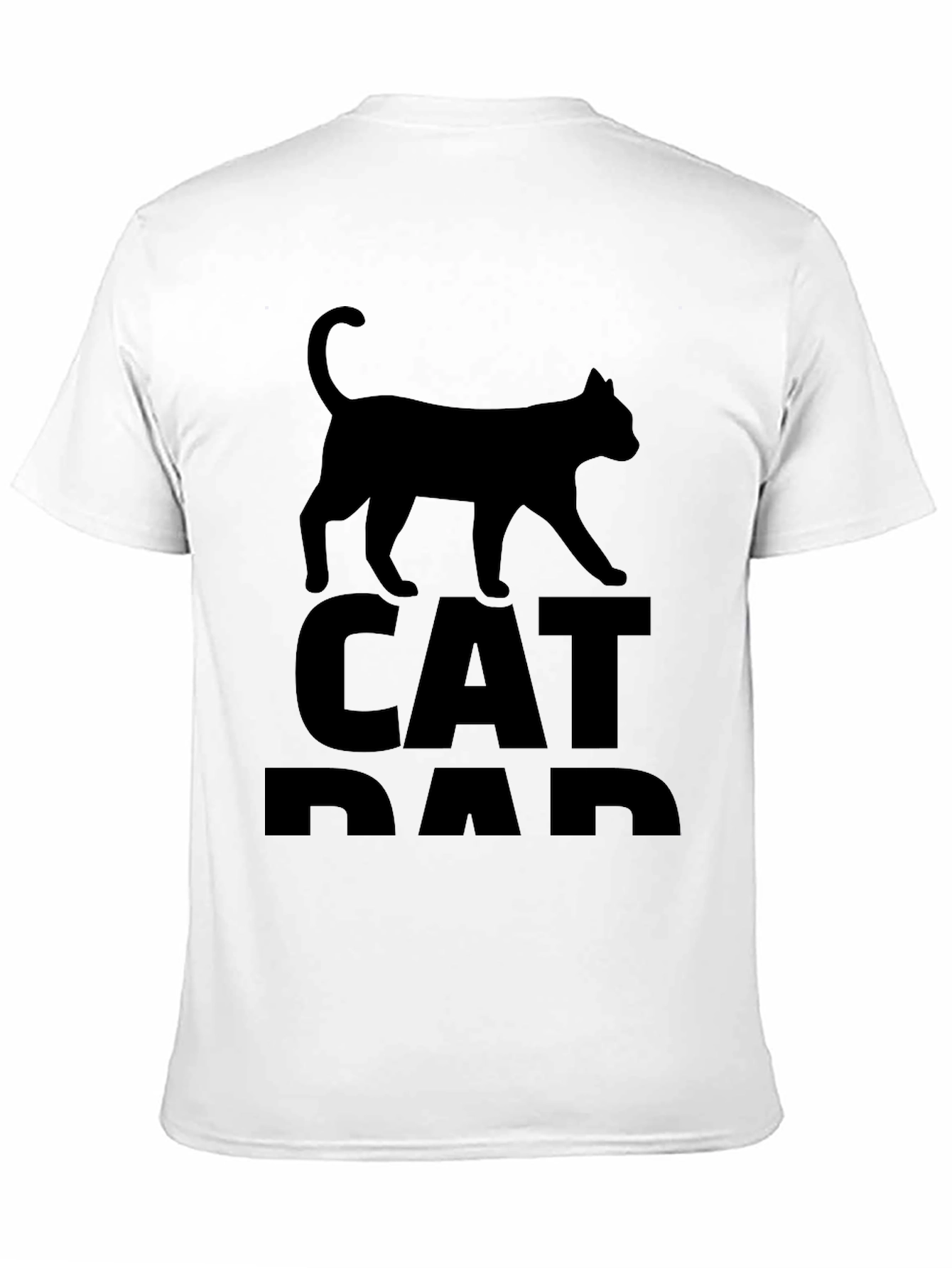 Cat Dad Black T-Shirt