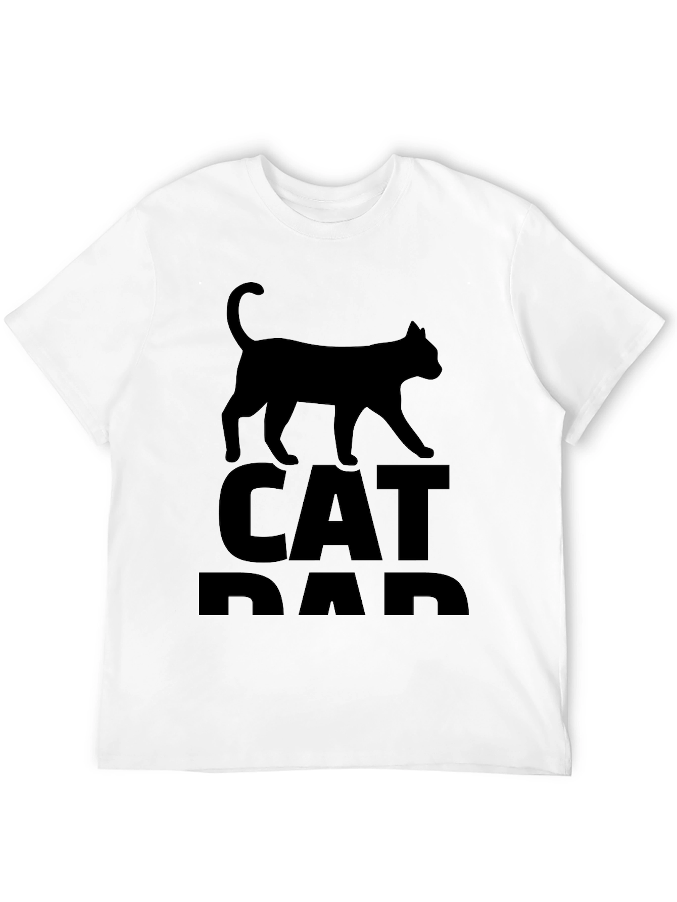 Cat Dad Black T-Shirt