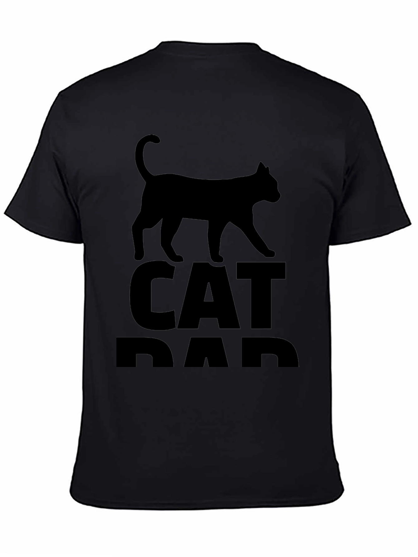 Cat Dad Black T-Shirt