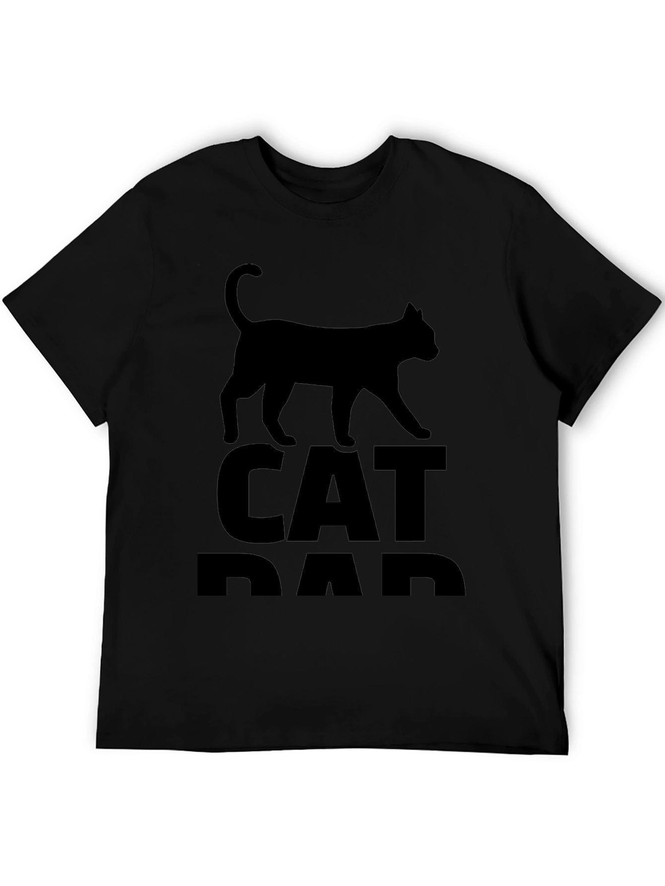 Cat Dad Black T-Shirt