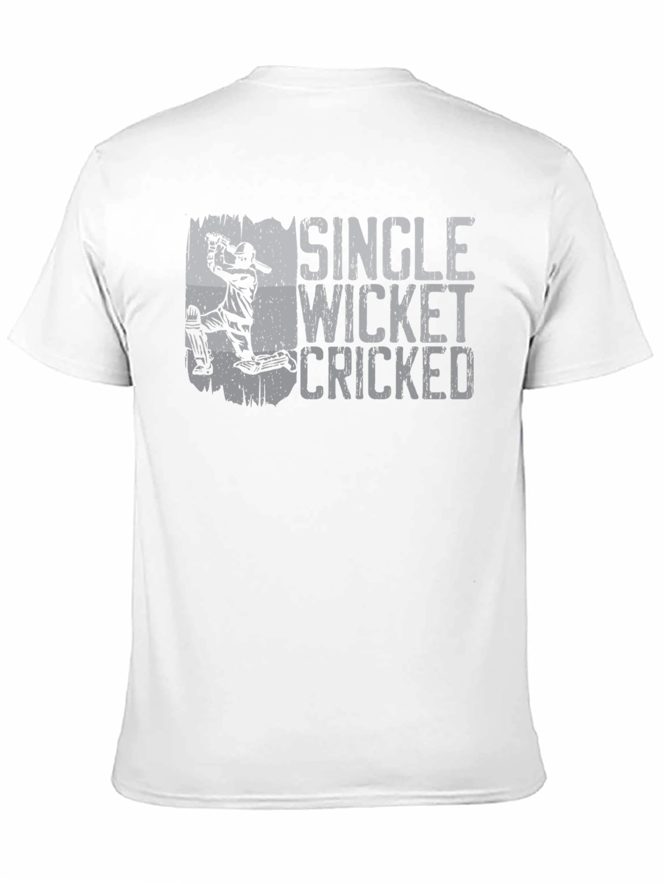Single Wicket Cricket T-Shirt - Sporty Graphic Tee
