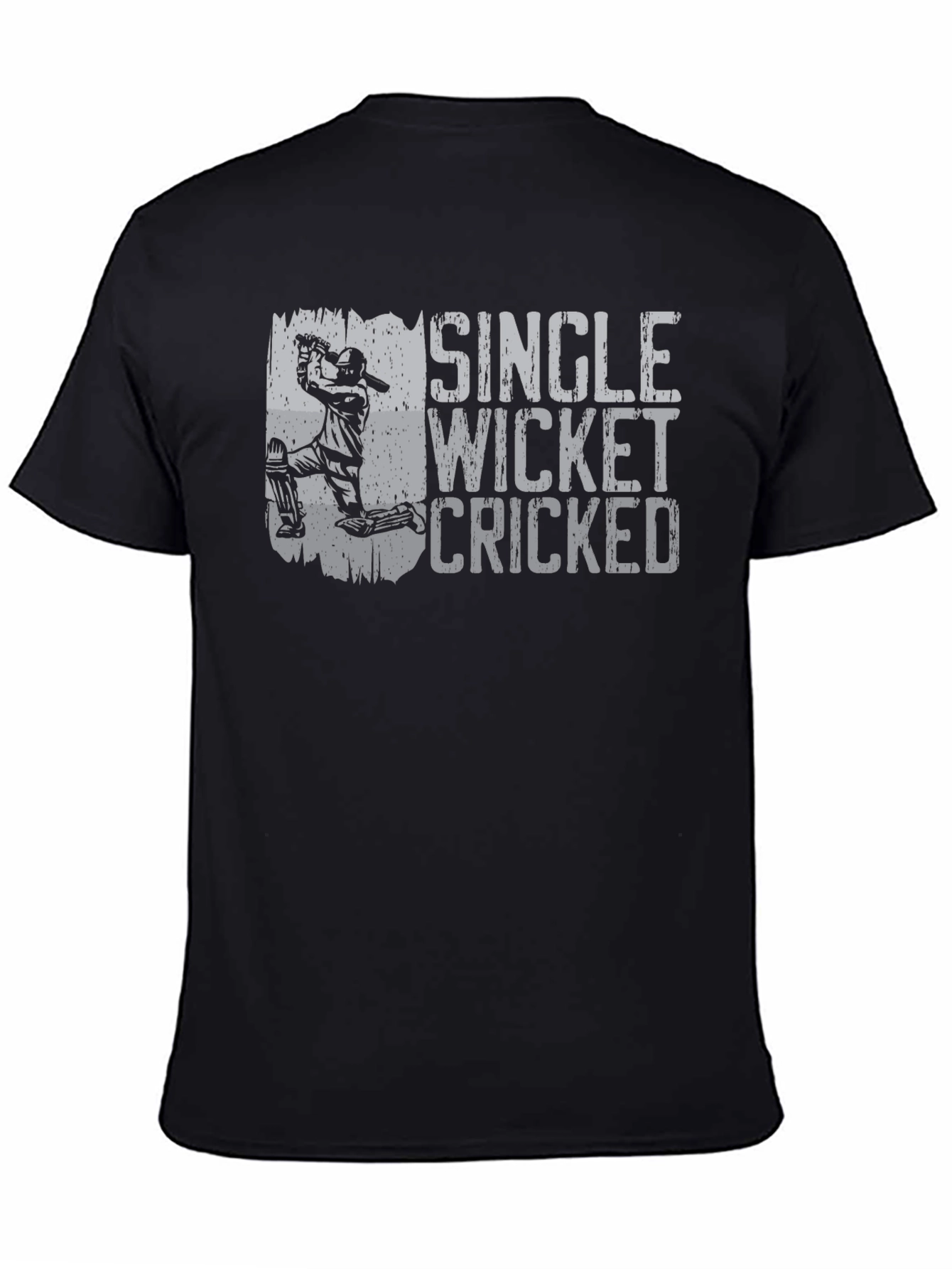 Single Wicket Cricket T-Shirt - Sporty Graphic Tee